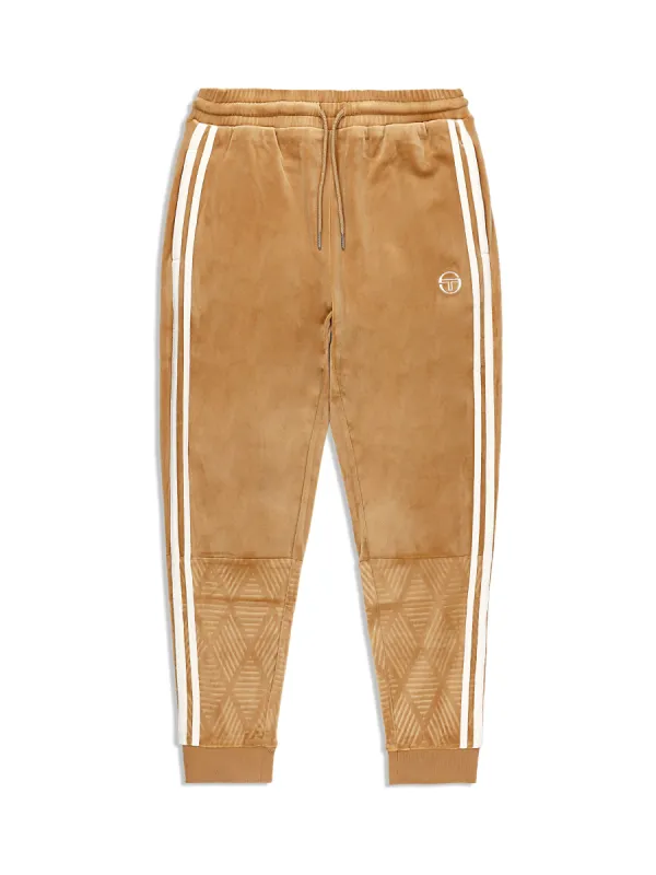 Debossed Damarindo Velour Track Pant- Meerkat sold by Sergio Tacchini