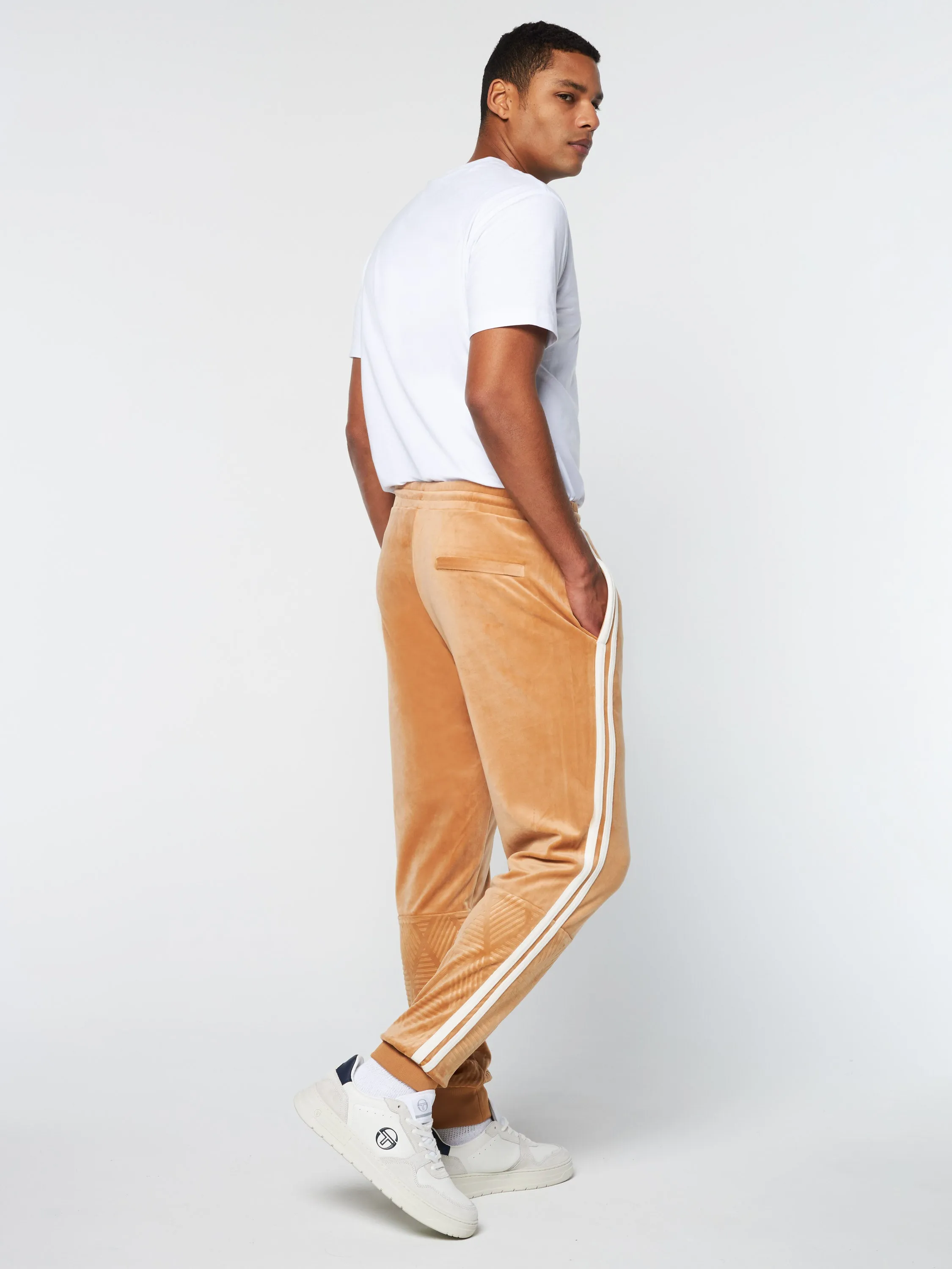 Debossed Damarindo Velour Track Pant- Meerkat sold by Sergio Tacchini product image thumbnail 4