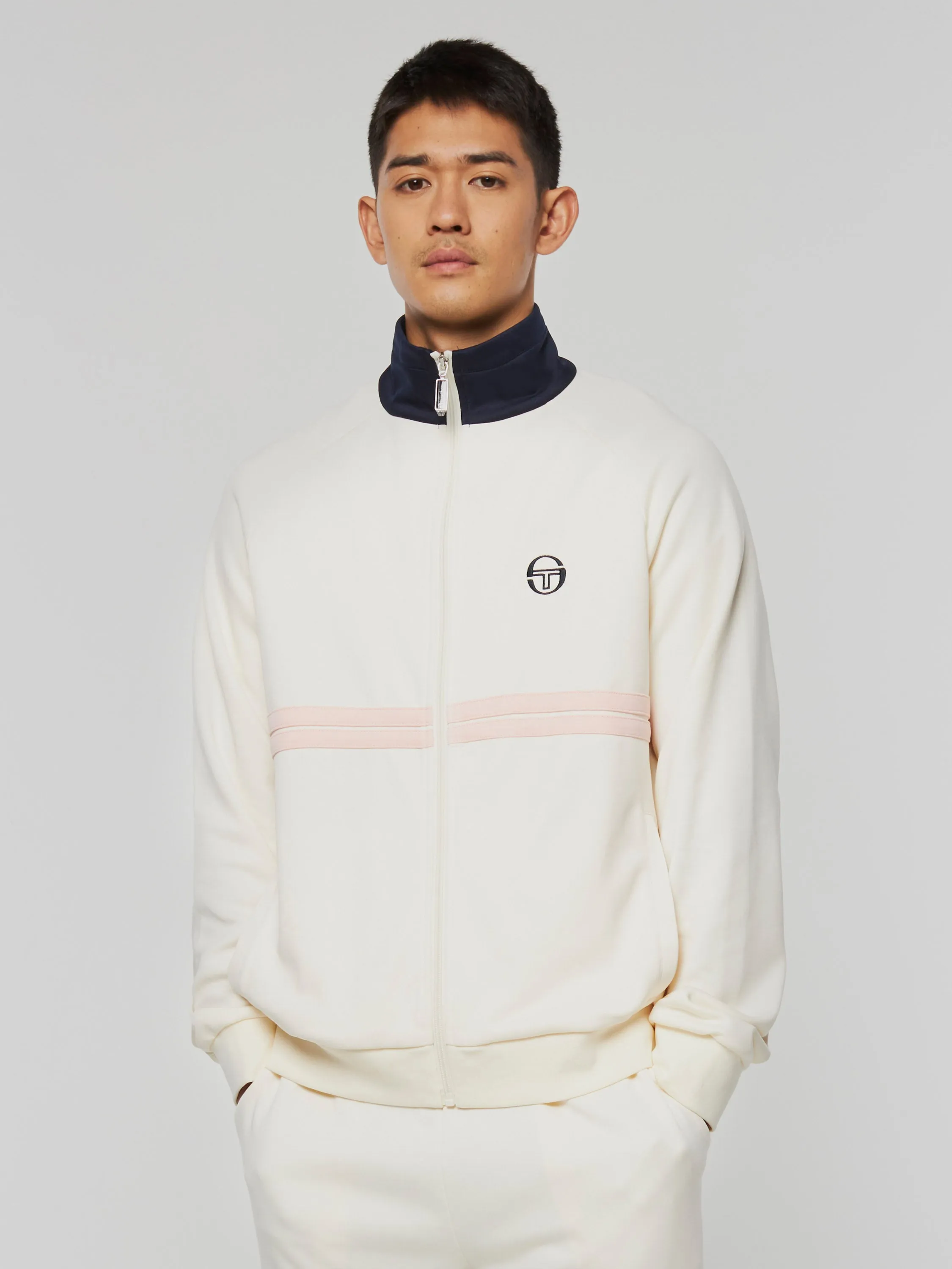 Dallas Track Jacket Archivio- Gardenia/ Maritime Blue sold by Sergio Tacchini