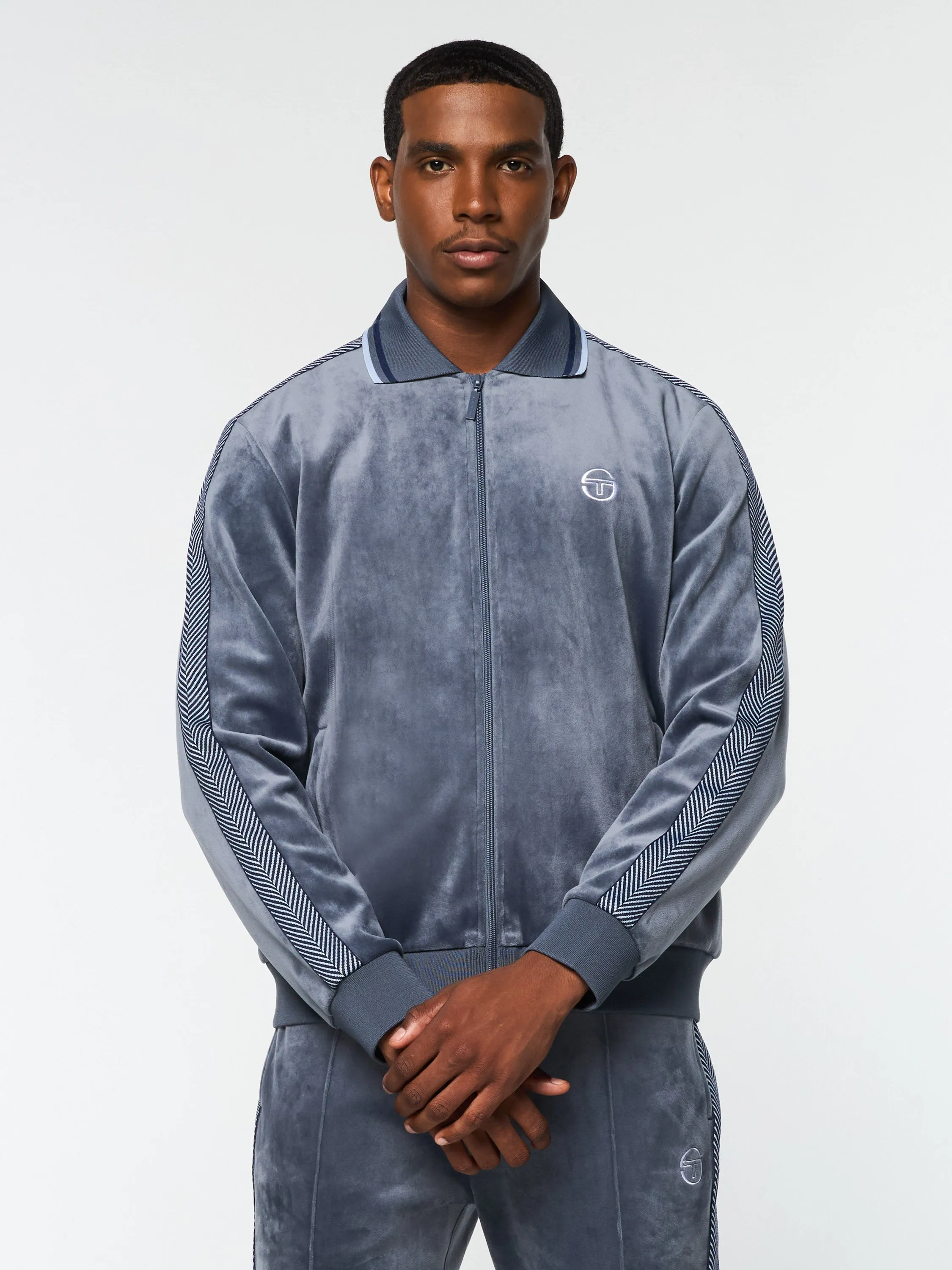 Maglia Velour Track Jacket- Grisaille sold by Sergio Tacchini product image thumbnail 4