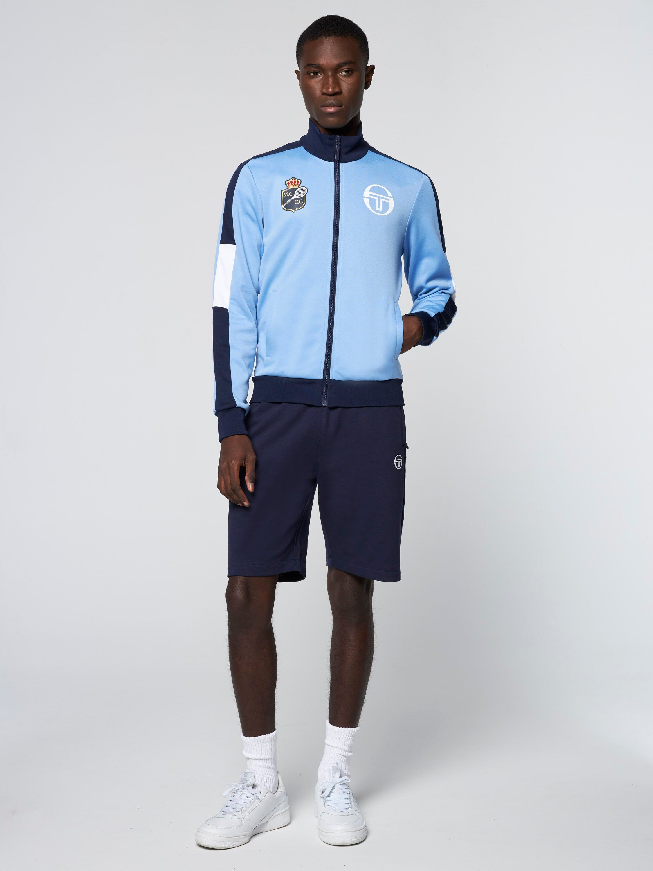 SLAM STAFF TRACK JACKET- Cornflower Blue/ Navy sold by Sergio Tacchini product image thumbnail 2