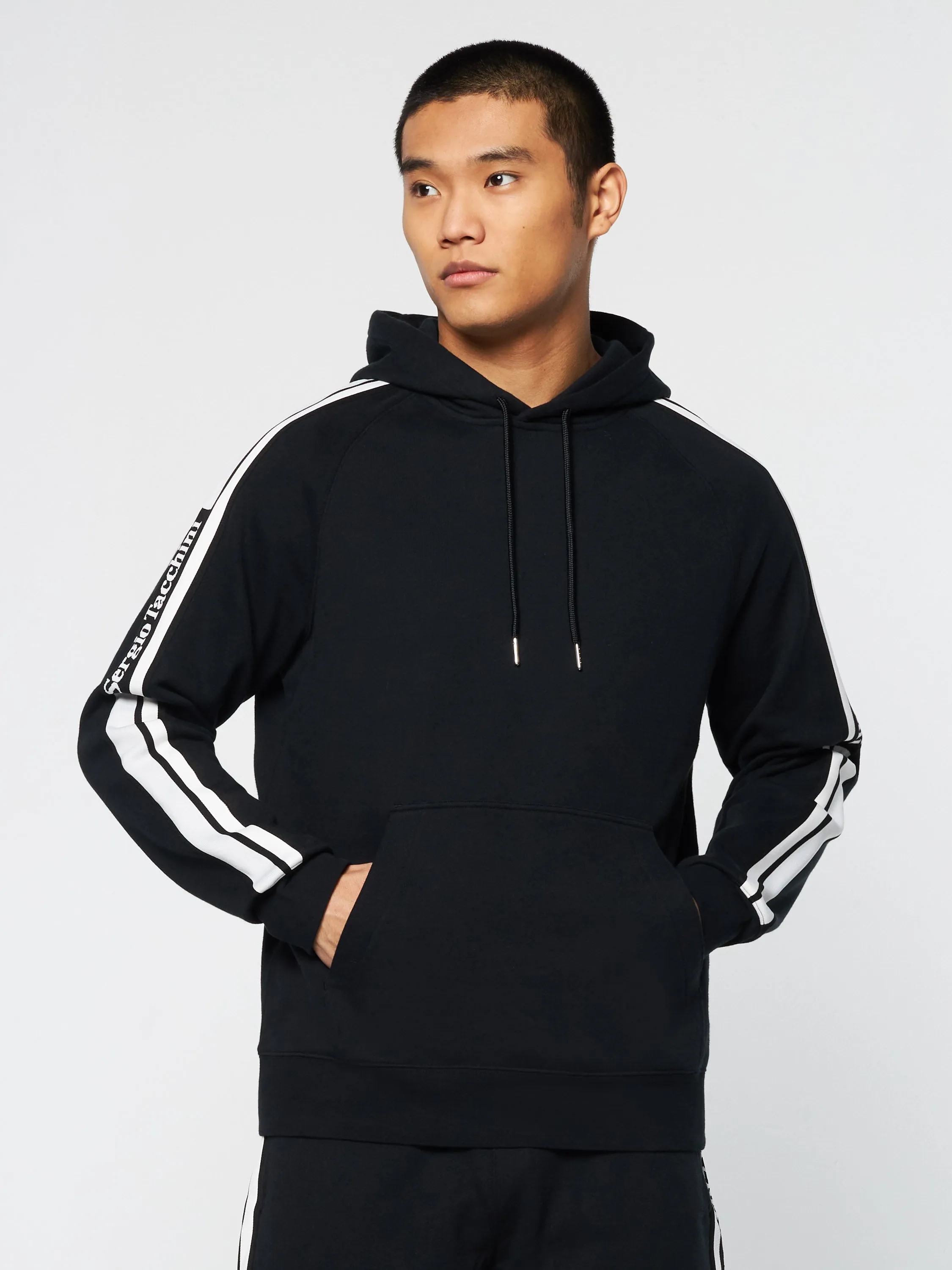 Pereto Tape Hoodie- Black Beauty sold by Sergio Tacchini product image thumbnail 2