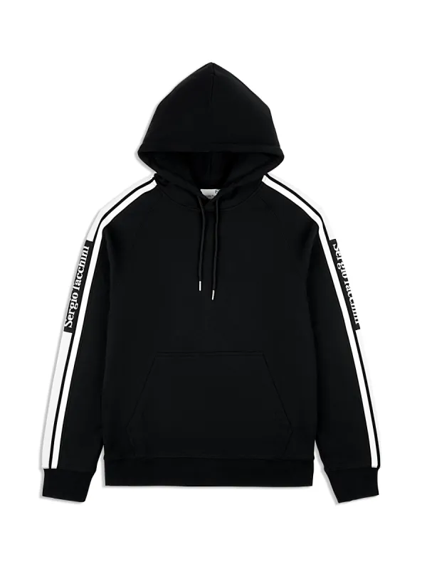 Pereto Tape Hoodie- Black Beauty sold by Sergio Tacchini