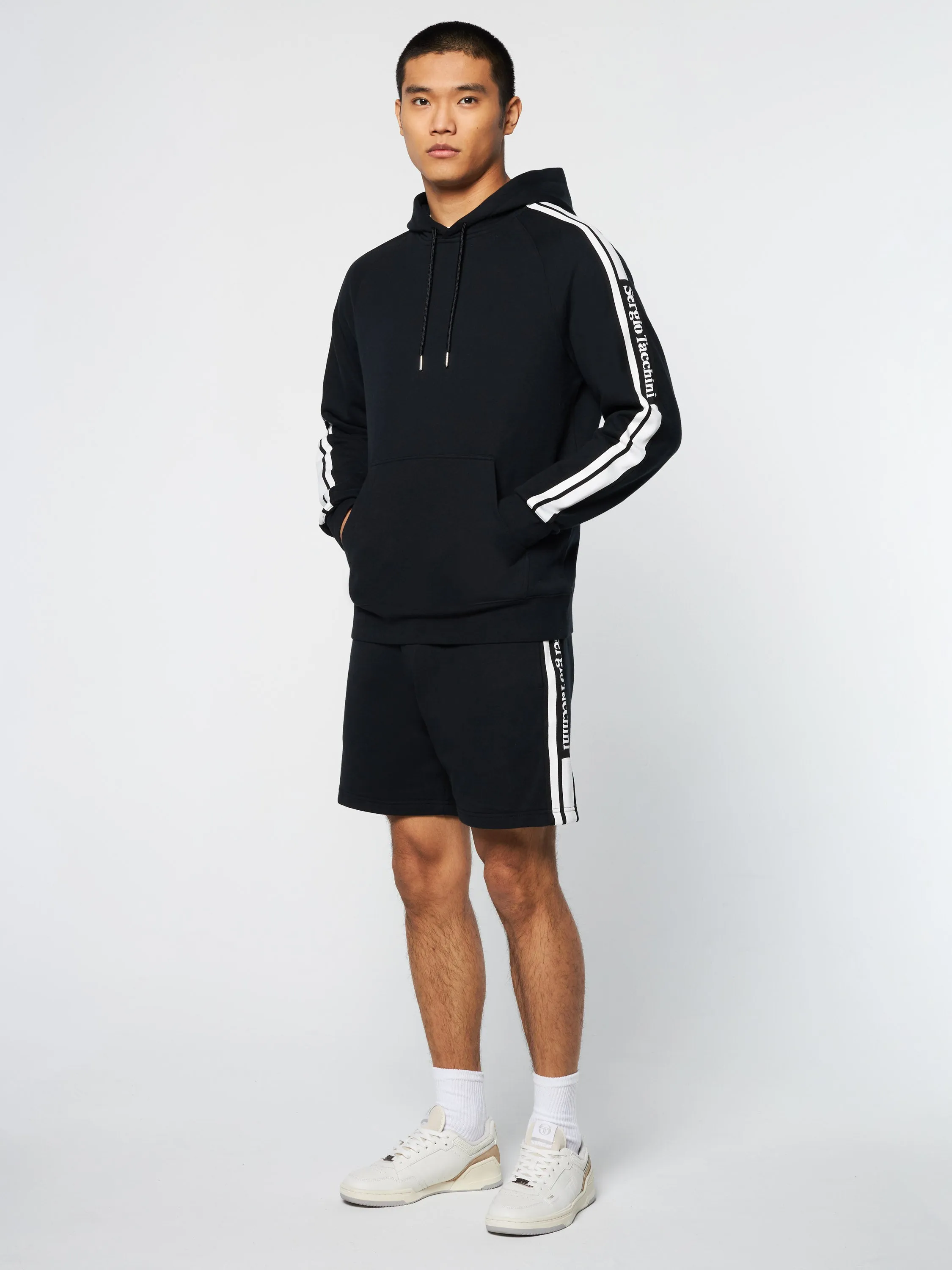 Pereto Tape Hoodie- Black Beauty sold by Sergio Tacchini product image thumbnail 3