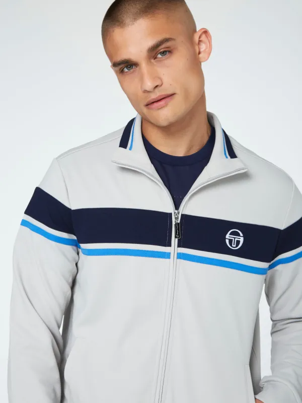 Damarindo Track Jacket-Quiet Grey/ Maritime Blue sold by Sergio Tacchini