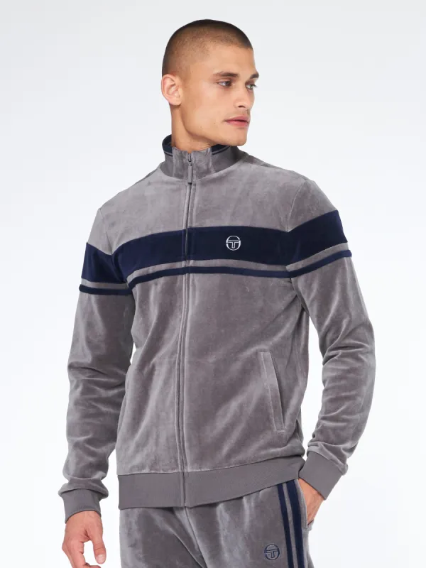 Damarindo Velour Track Jacket-Smoke Grey sold by Sergio Tacchini
