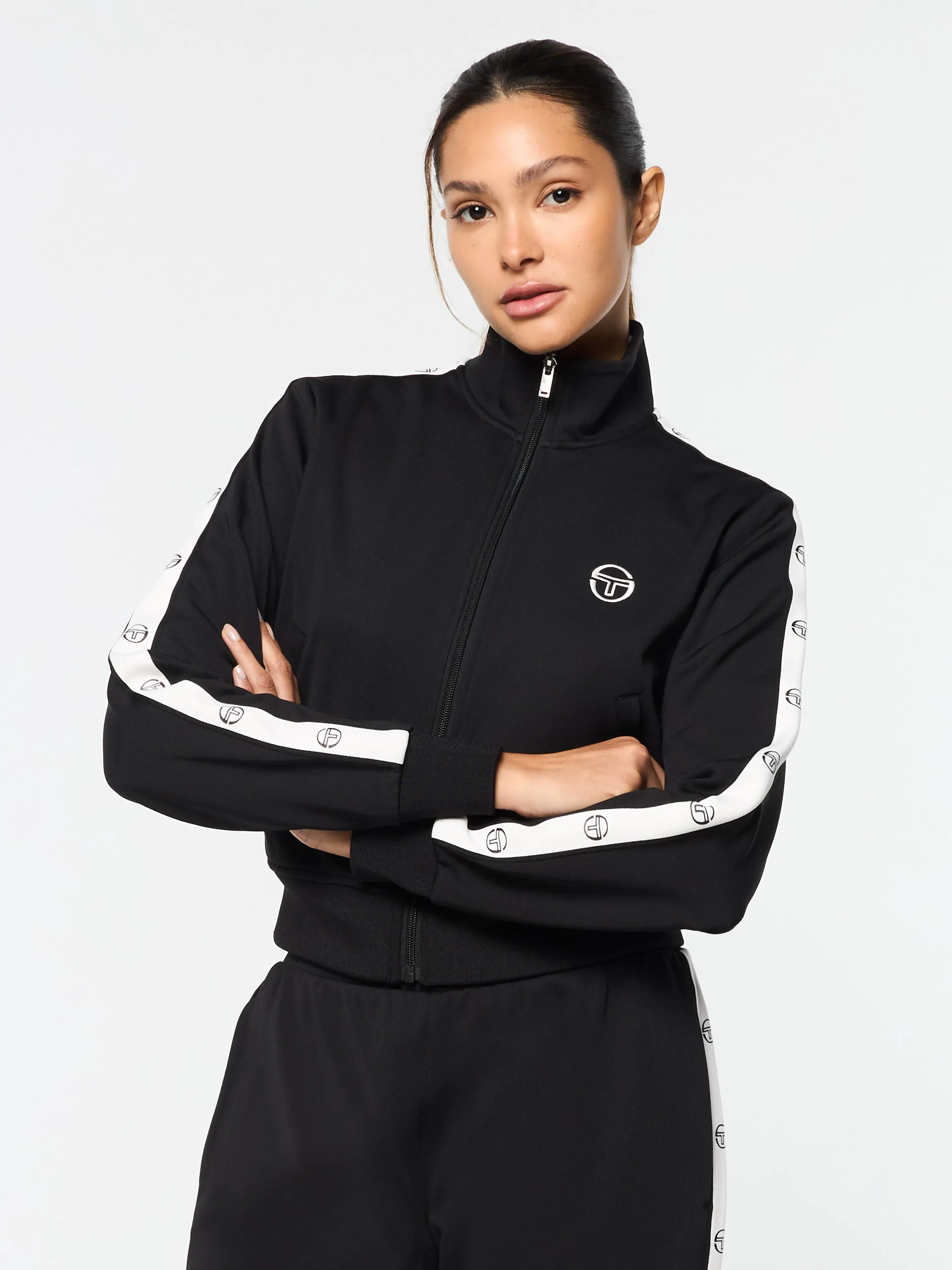 Ardea Cropped Track Jacket- Black Beauty sold by Sergio Tacchini product image thumbnail 4