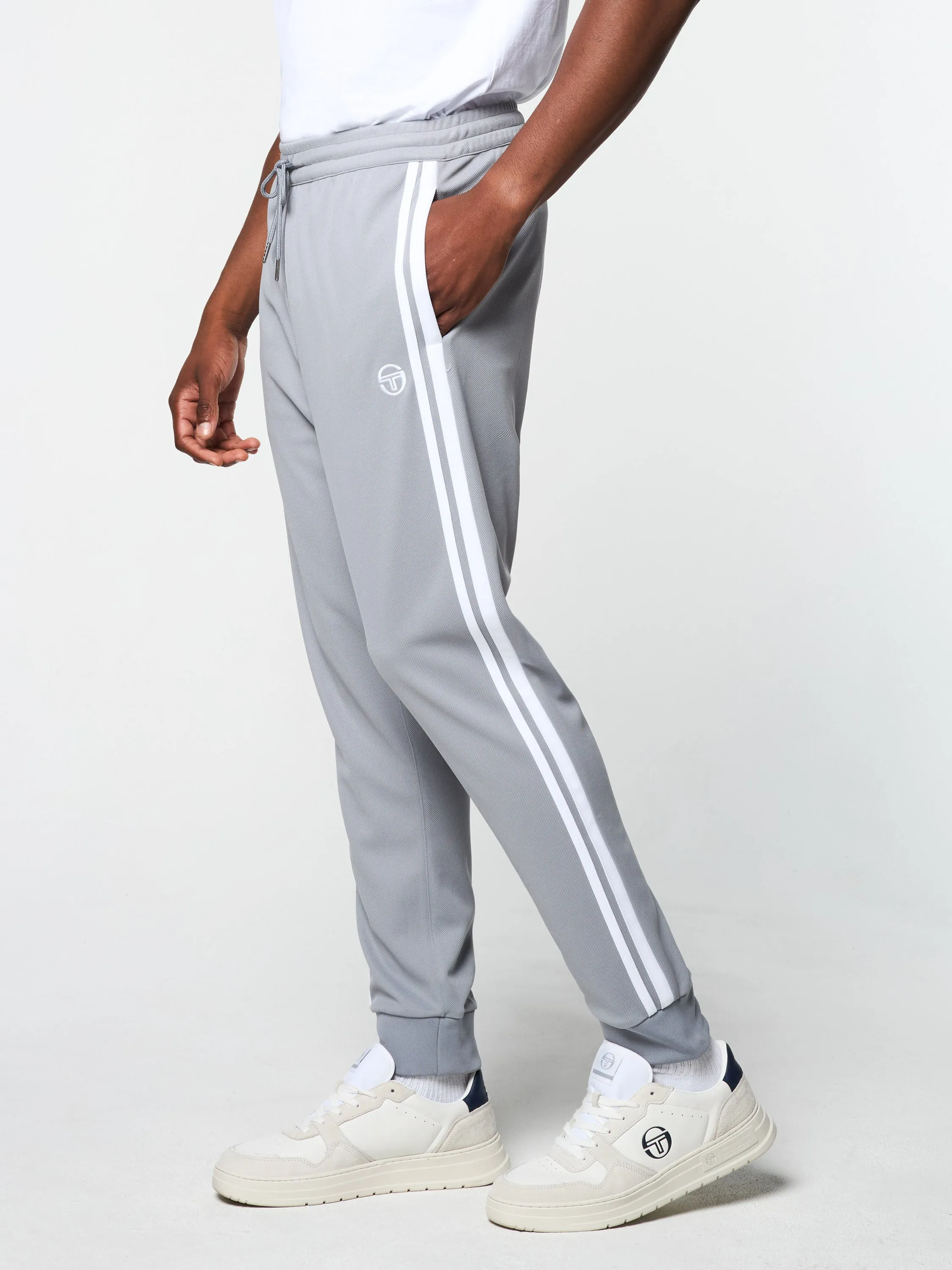 Damarindo Track Pant Archivio- Sleet/ White sold by Sergio Tacchini product image thumbnail 4