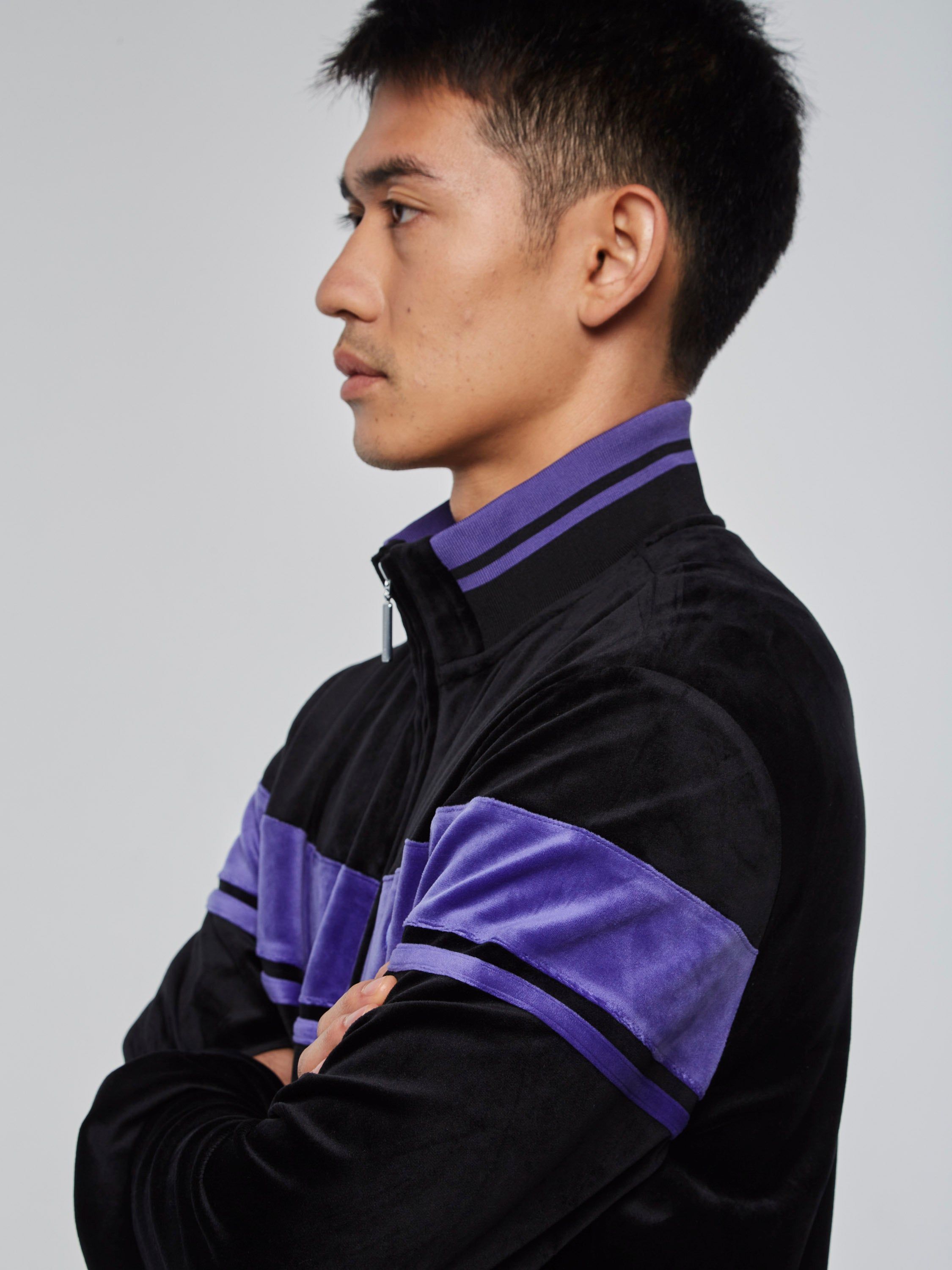 Damarindo Velour Track Jacket- Black/ Liberty sold by Sergio Tacchini product image thumbnail 4