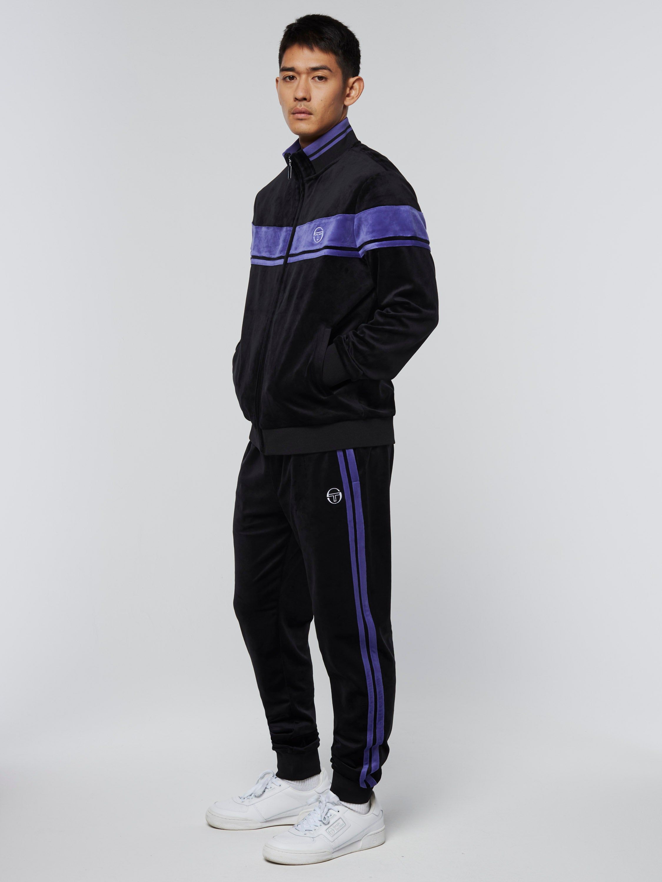 Damarindo Velour Track Jacket- Black/ Liberty sold by Sergio Tacchini product image thumbnail 2