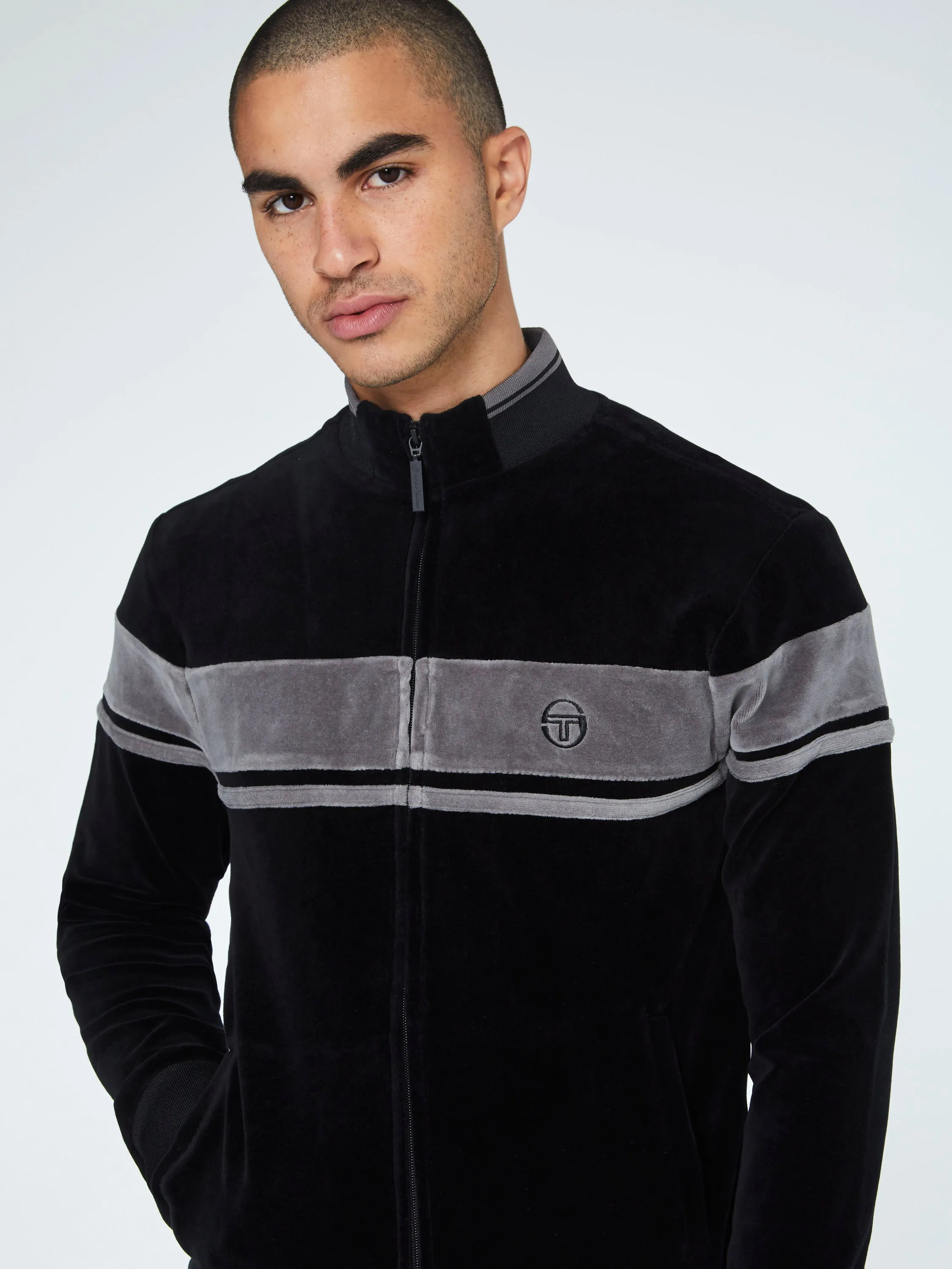 Damarindo Velour Track Jacket-Black sold by Sergio Tacchini product image thumbnail 4