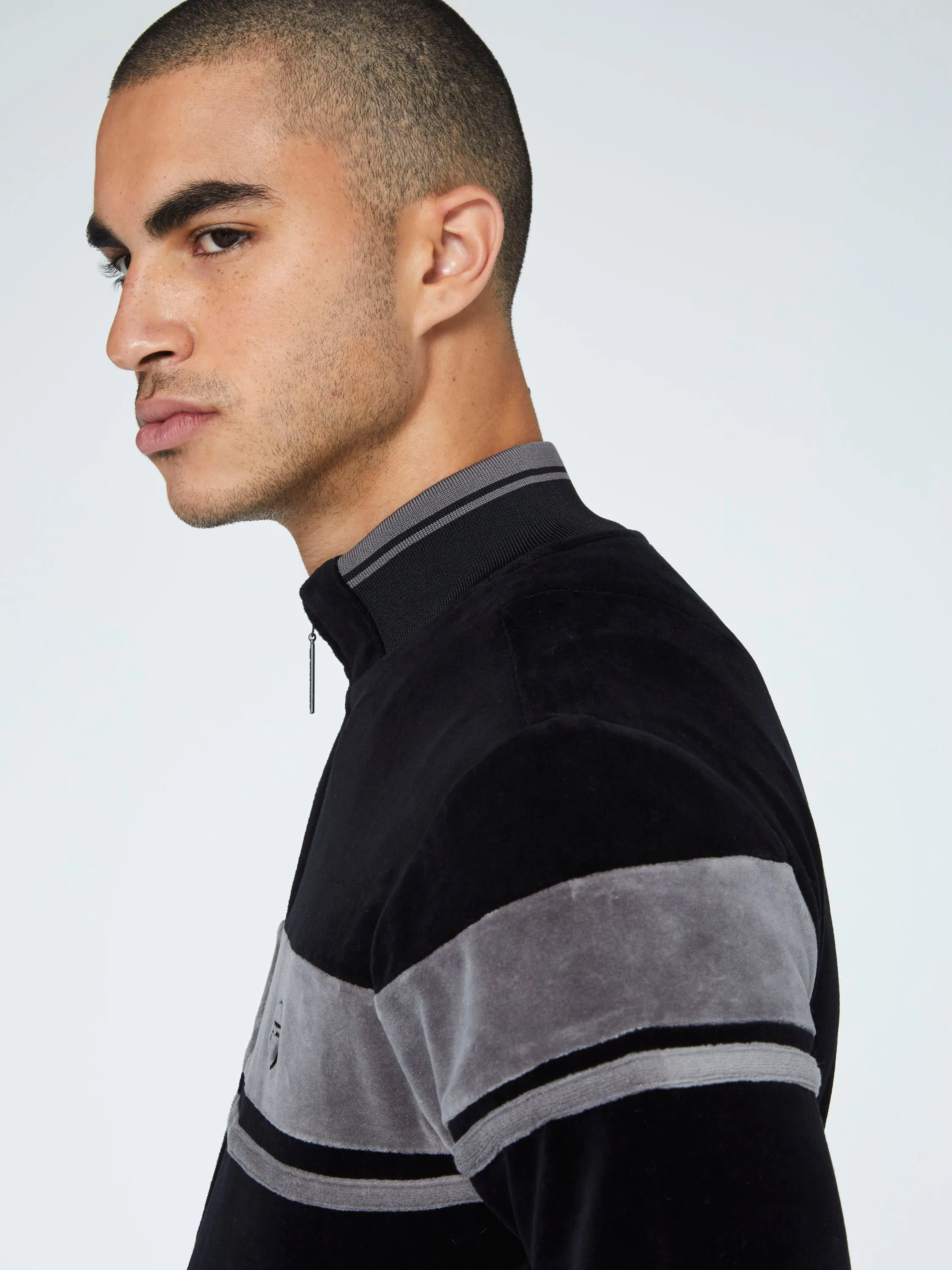 Damarindo Velour Track Jacket-Black sold by Sergio Tacchini product image thumbnail 5