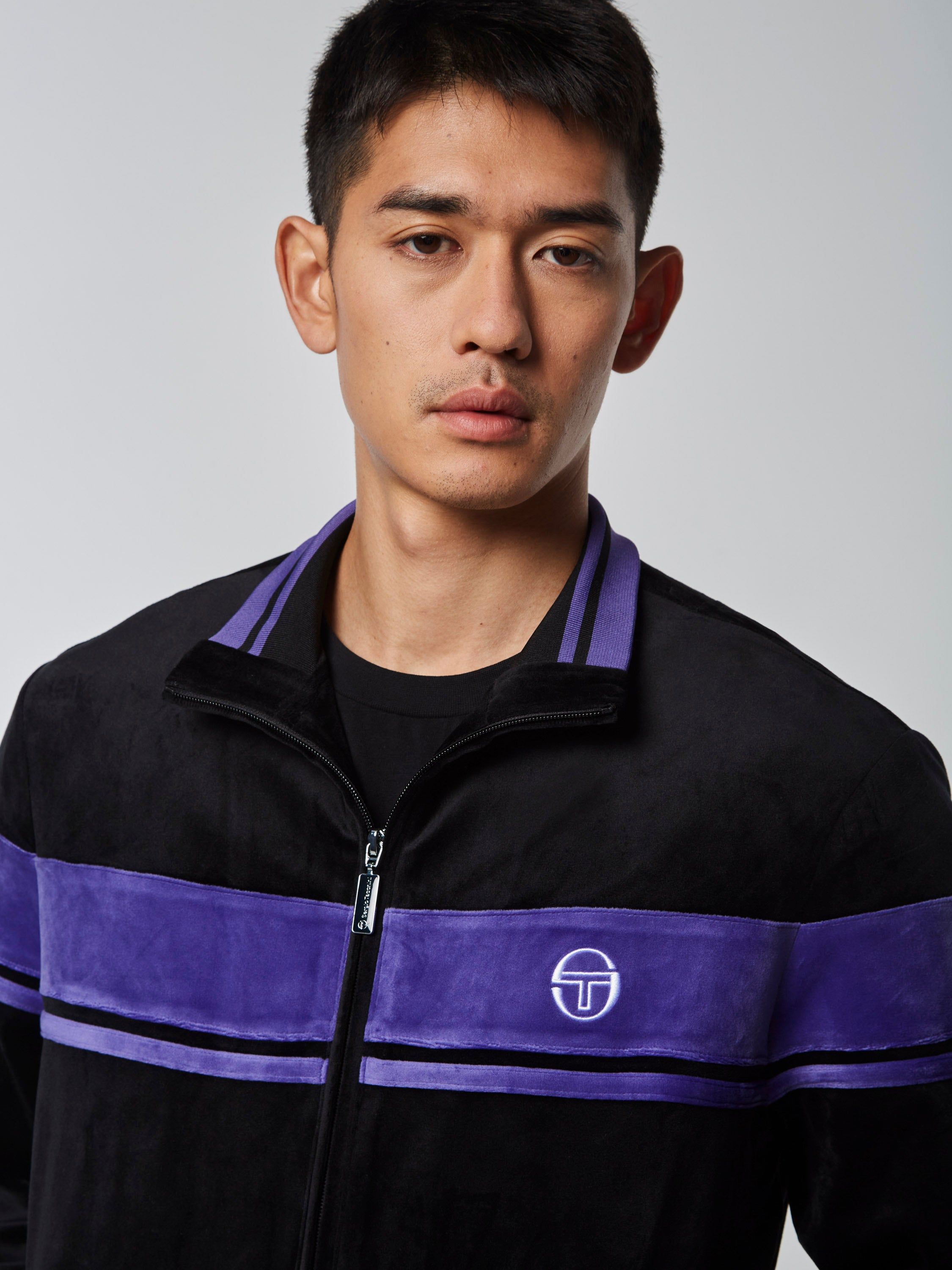 Damarindo Velour Track Jacket- Black/ Liberty sold by Sergio Tacchini product image thumbnail 5