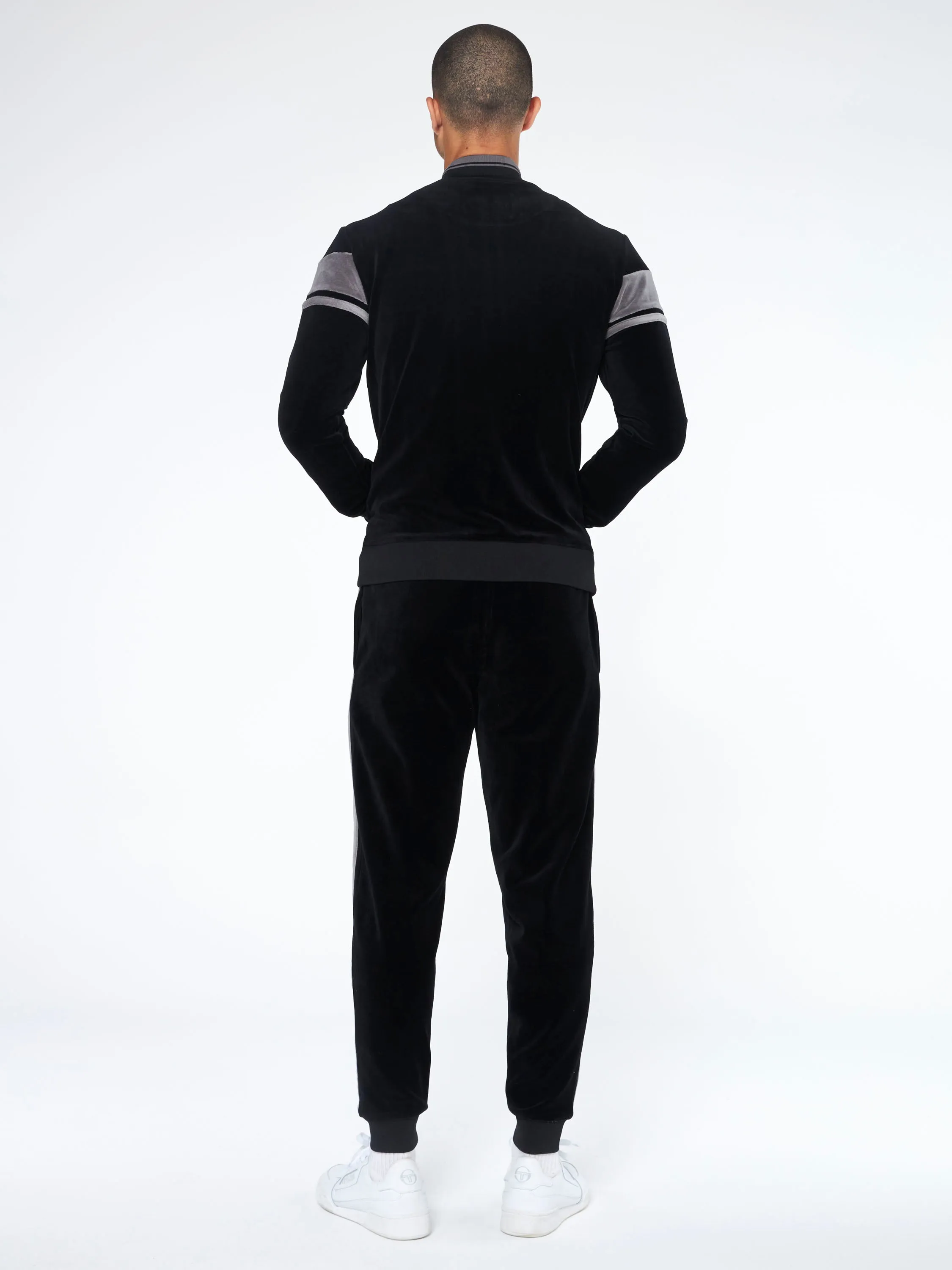 Damarindo Velour Track Jacket-Black sold by Sergio Tacchini product image thumbnail 3