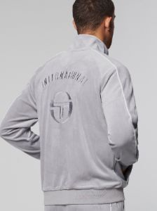 Sovana Velour Track Jacket- Sleet sold by Sergio Tacchini