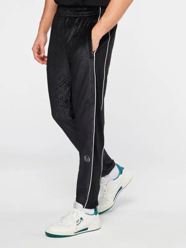 Debossed Velour Track Pants-Black sold by Sergio Tacchini
