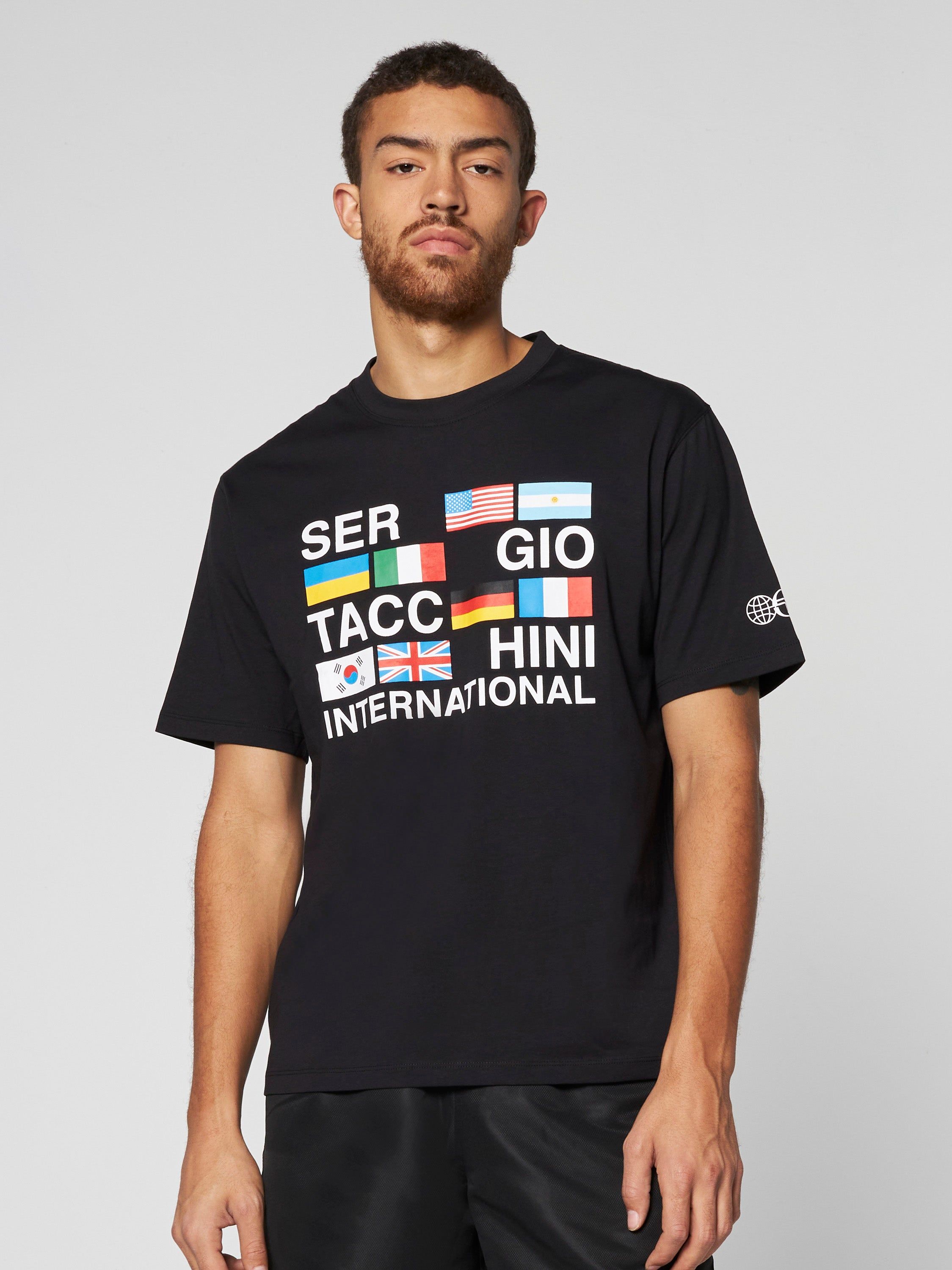 International T-Shirt-Black sold by Sergio Tacchini