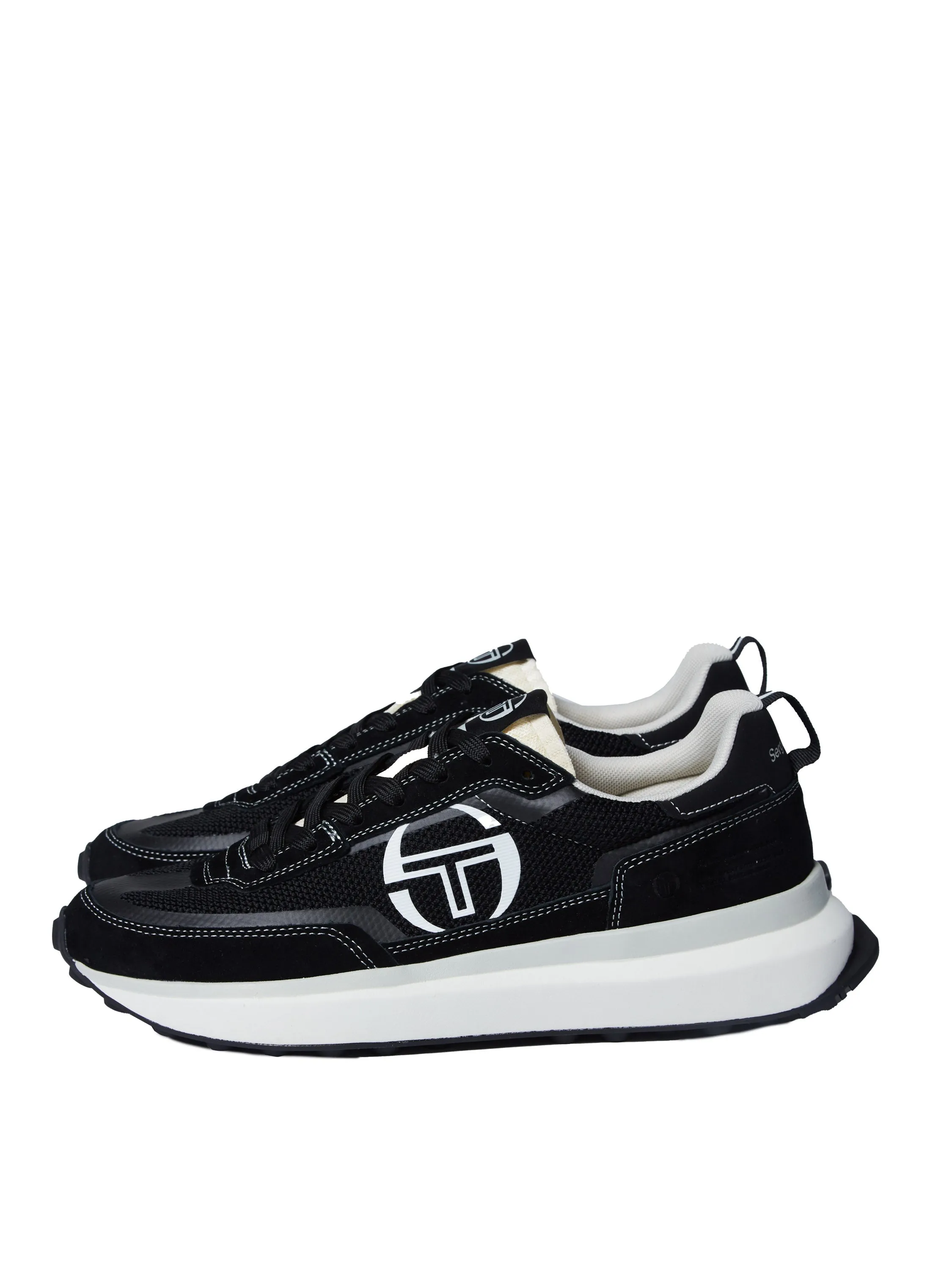 70's Racer Sneaker- Raven/ Antique White/ December Sky sold by Sergio Tacchini