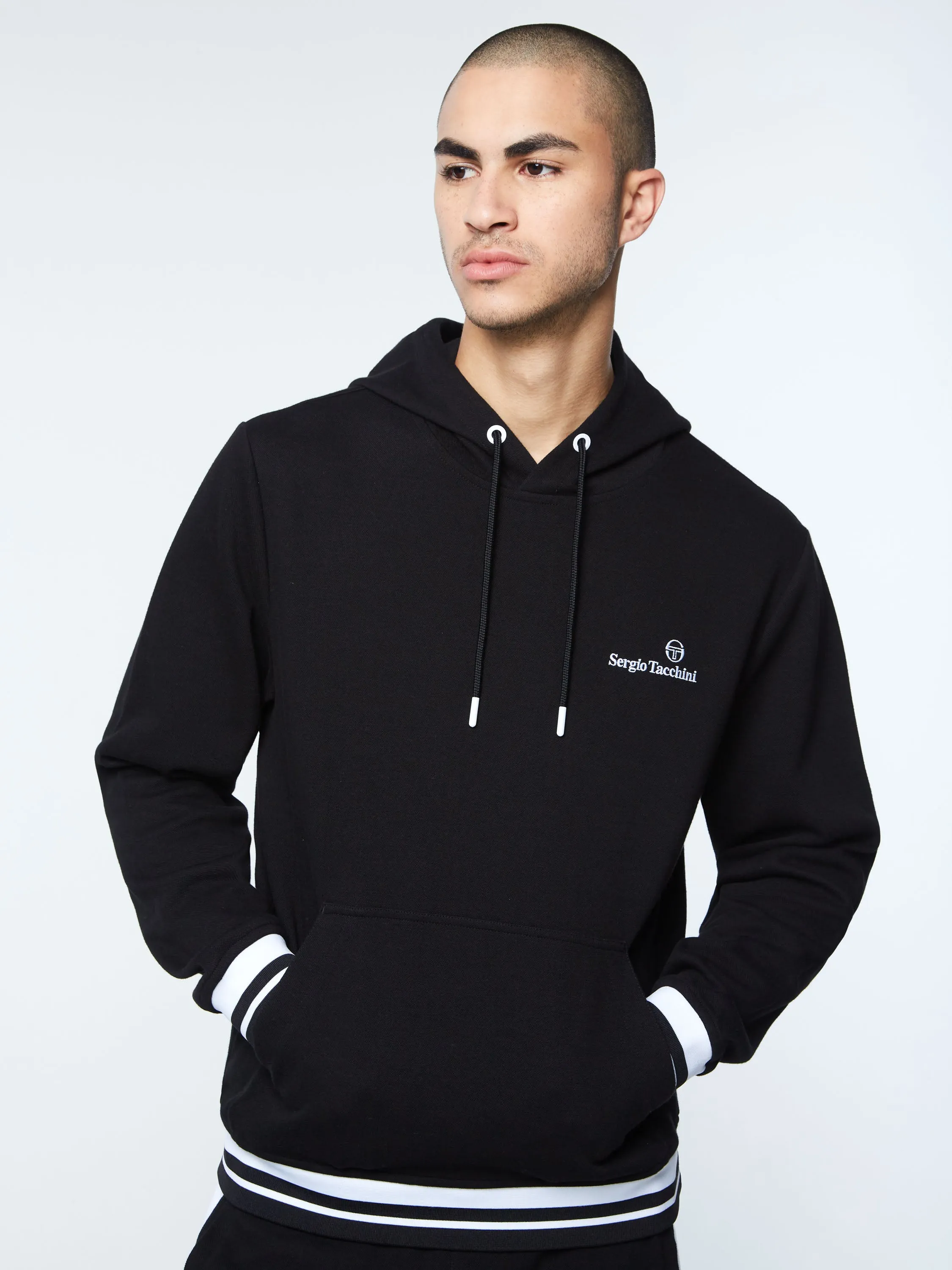 Retro Tennis Hoodie-Black sold by Sergio Tacchini
