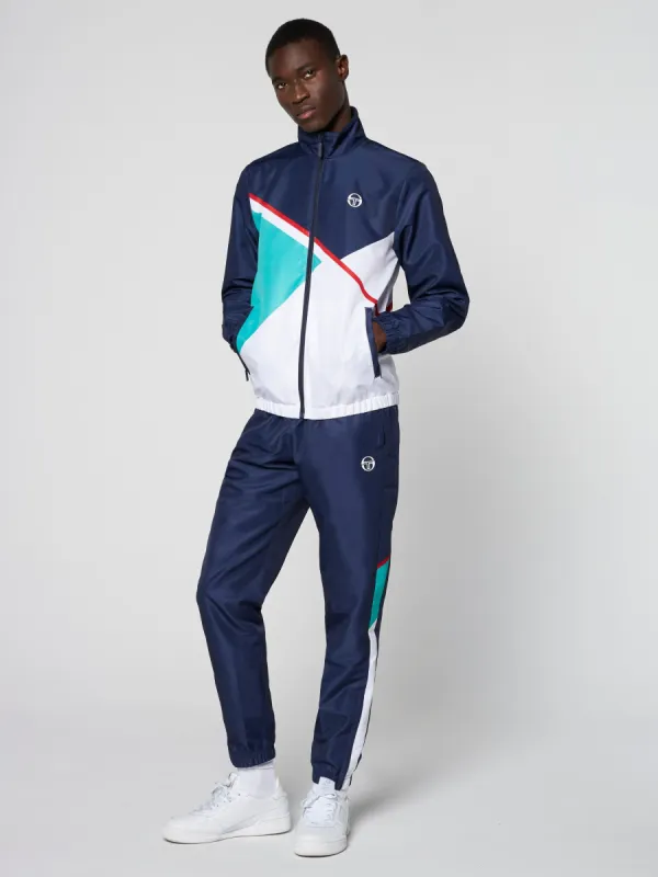 Scaleno Tracksuit- Navy/ Peacock Green sold by Sergio Tacchini