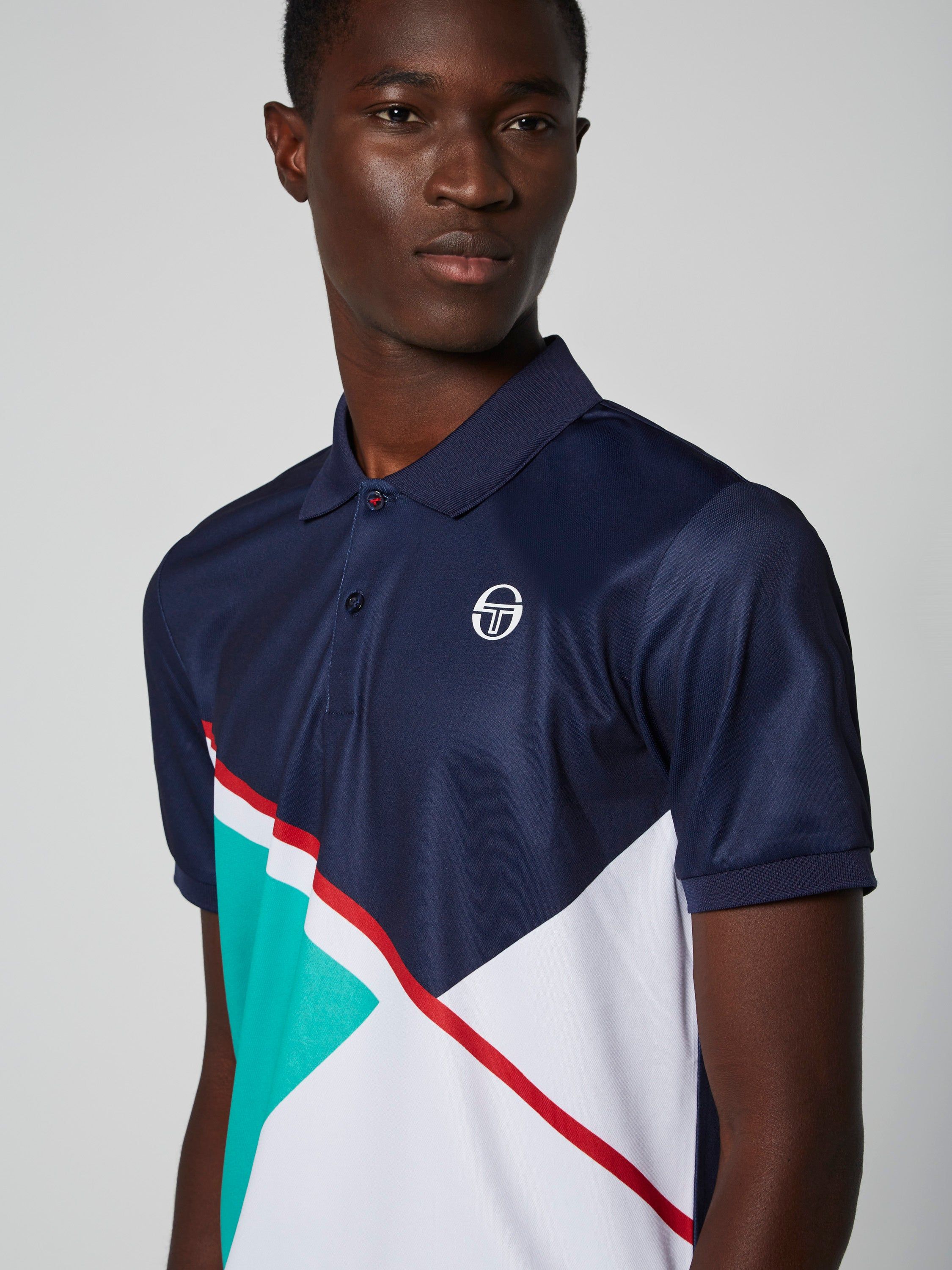 Scaleno Polo- Navy/Peacock Green sold by Sergio Tacchini product image thumbnail 4