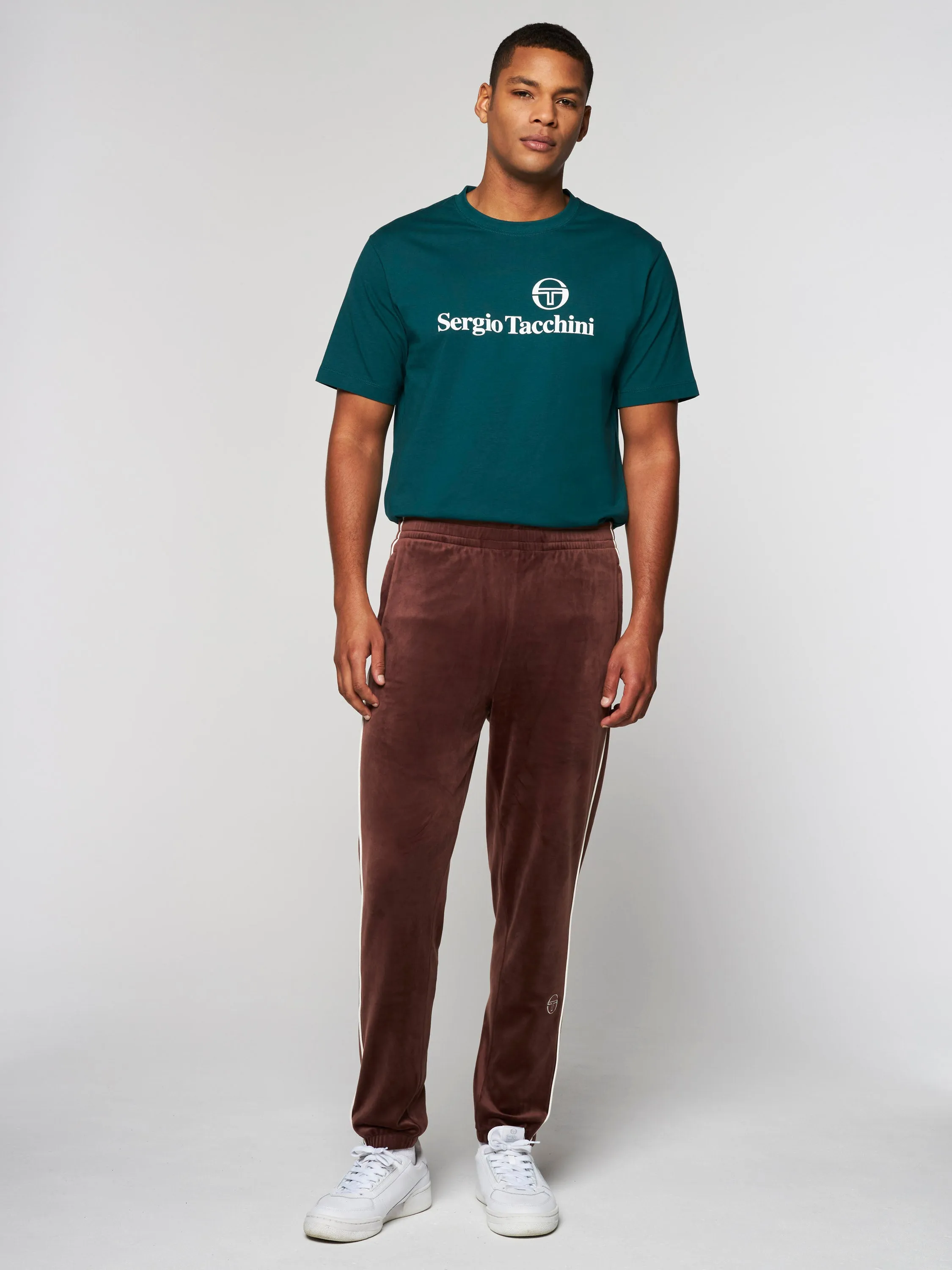 Lioni Velour Track Pant- Deep Mahogany sold by Sergio Tacchini product image thumbnail 3