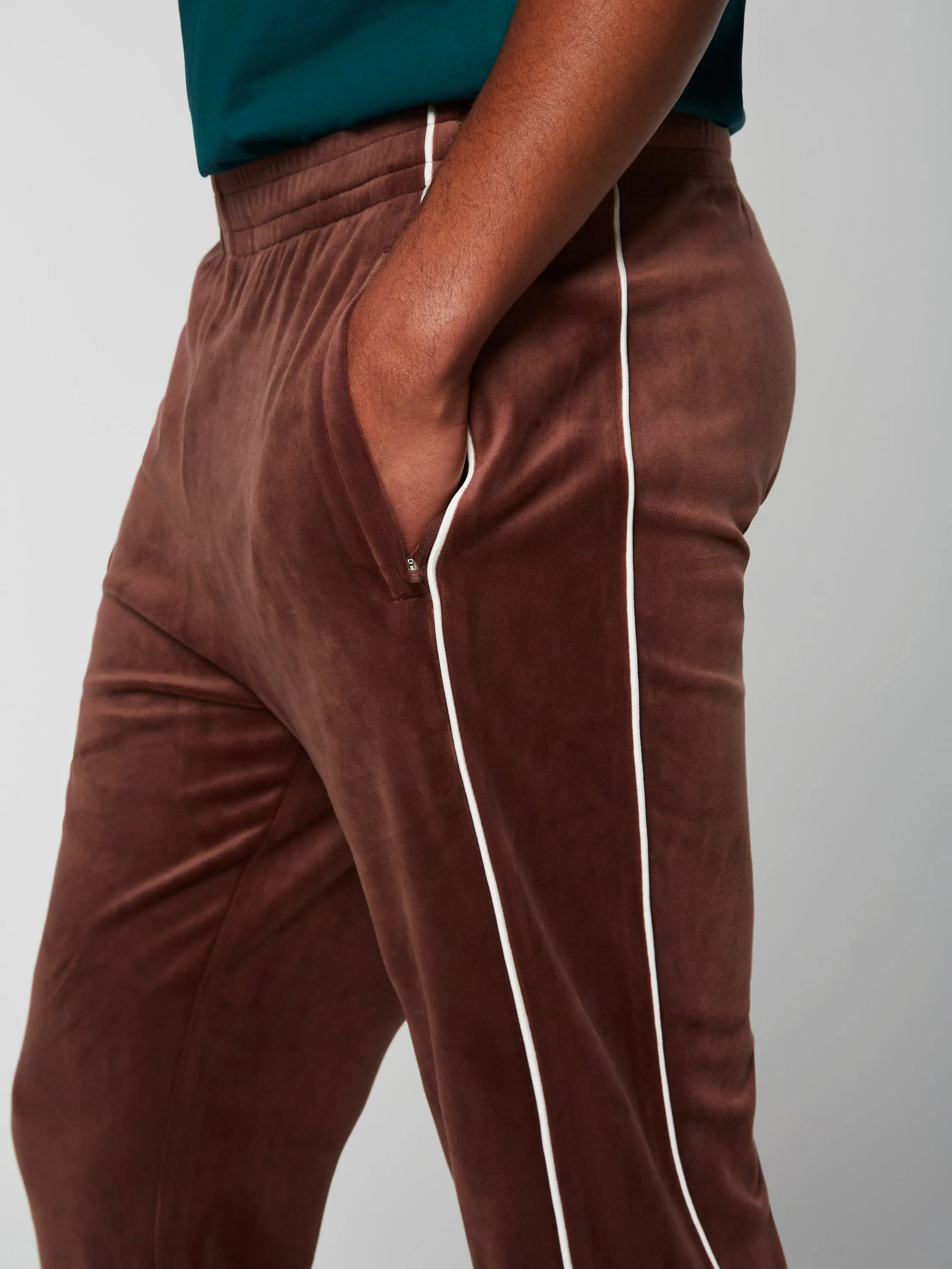 Lioni Velour Track Pant- Deep Mahogany sold by Sergio Tacchini product image thumbnail 5