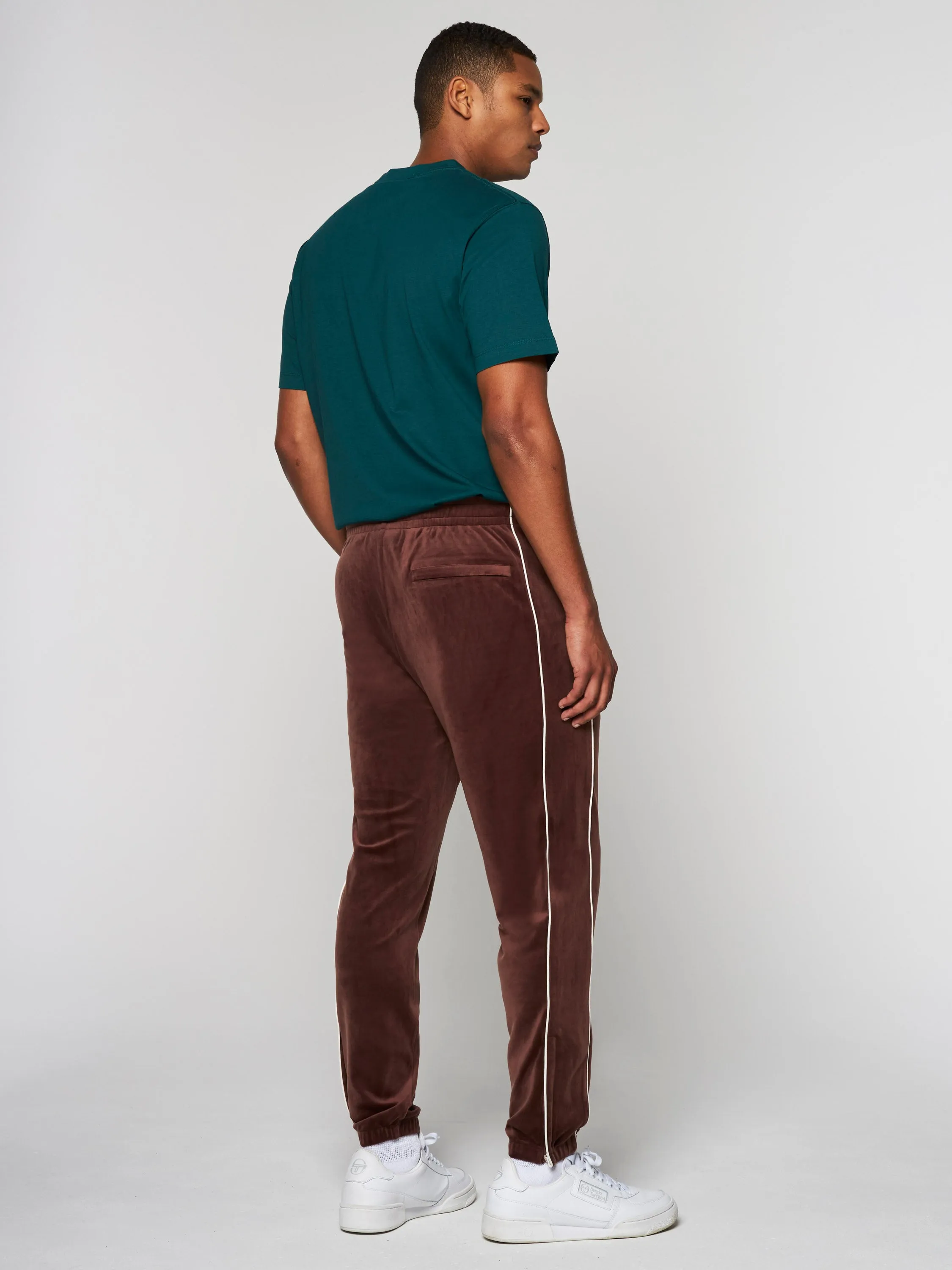 Lioni Velour Track Pant- Deep Mahogany sold by Sergio Tacchini product image thumbnail 4