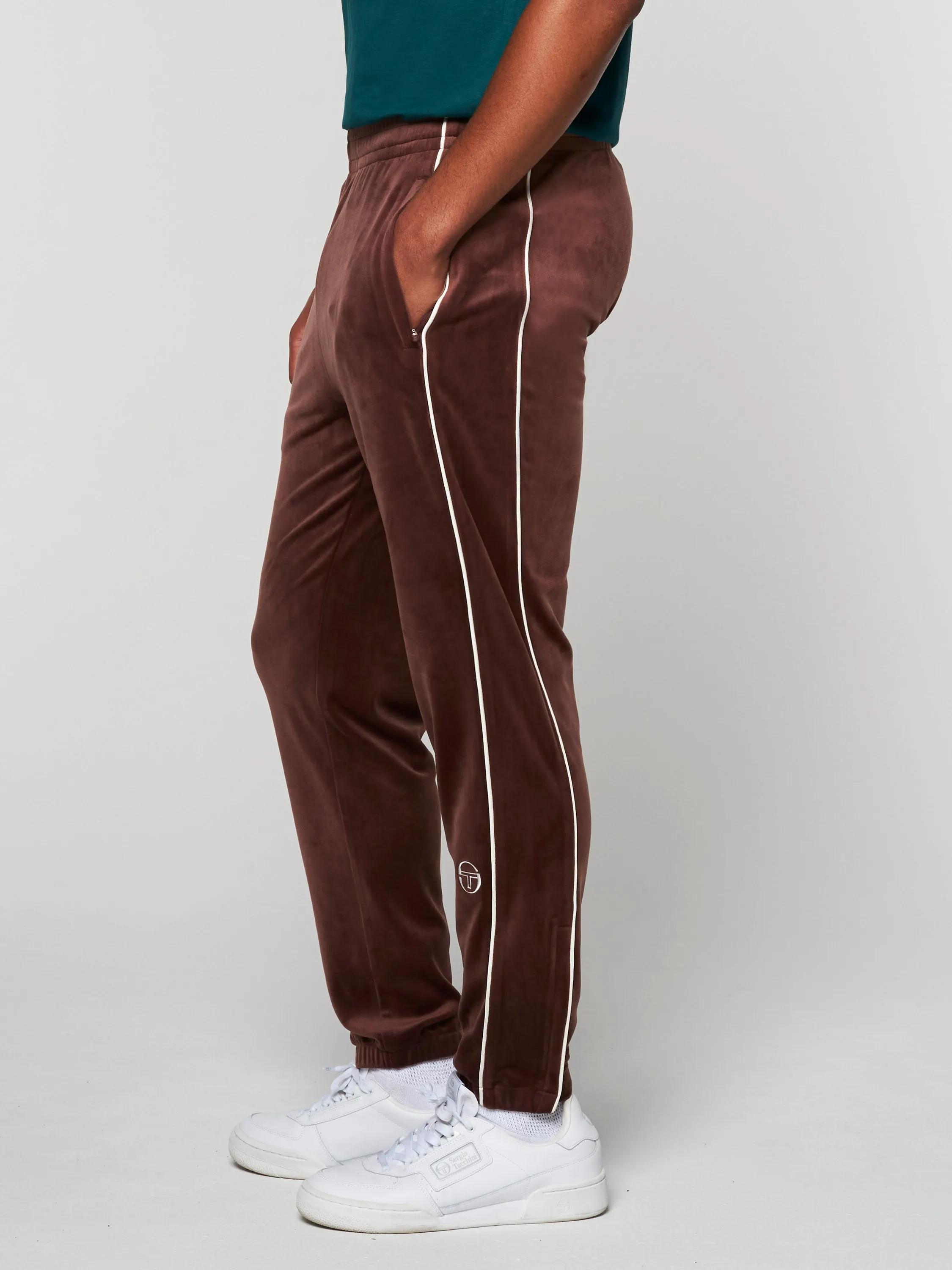 Lioni Velour Track Pant- Deep Mahogany sold by Sergio Tacchini product image thumbnail 2