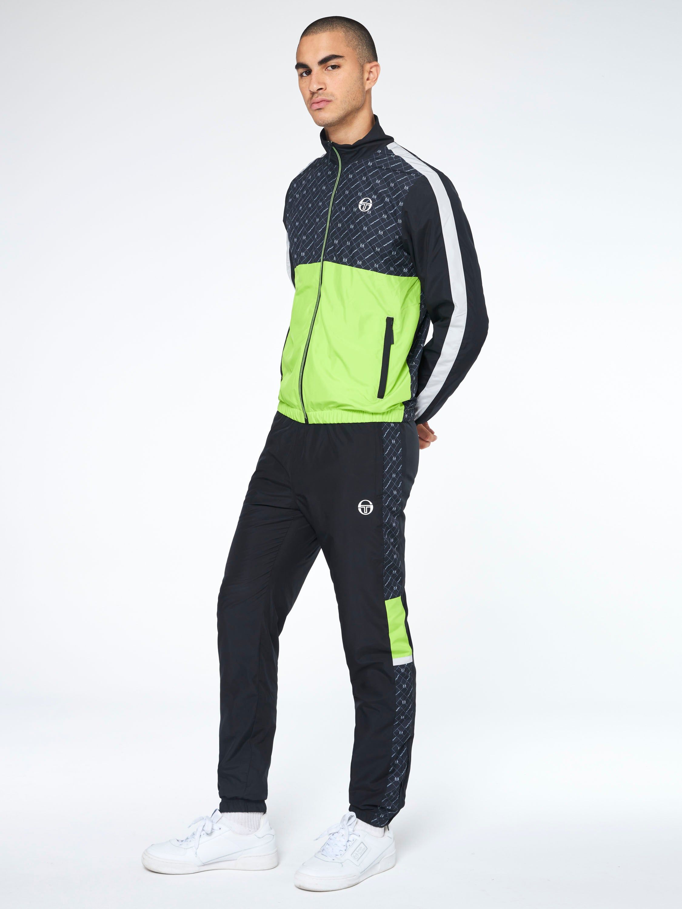 Replica Tracksuit- Black/ Lime Green sold by Sergio Tacchini