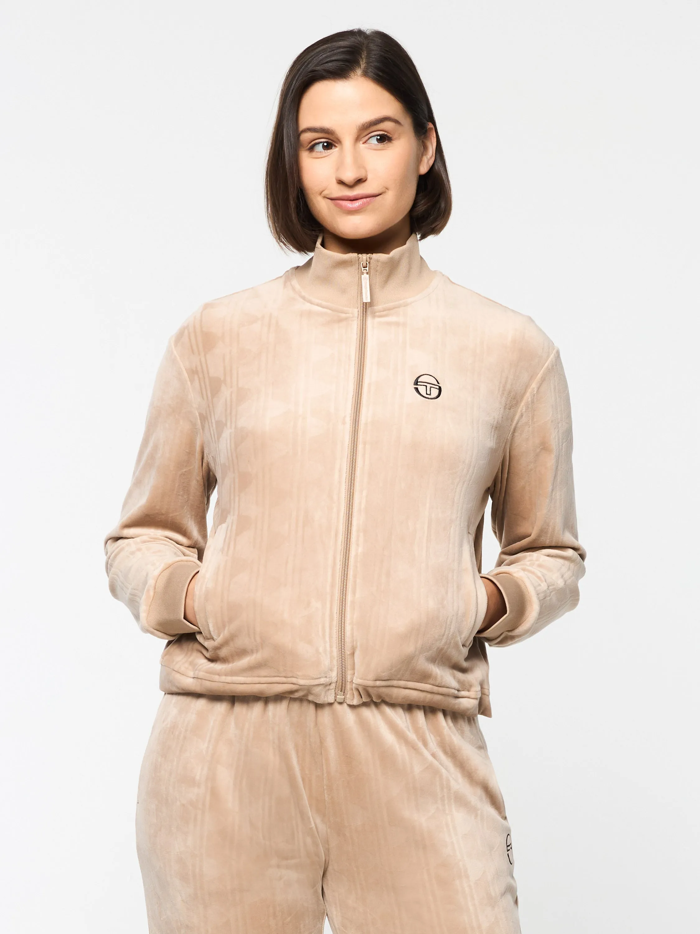 Gabrisa Velour Track Jacket- Humus sold by Sergio Tacchini product image thumbnail 4