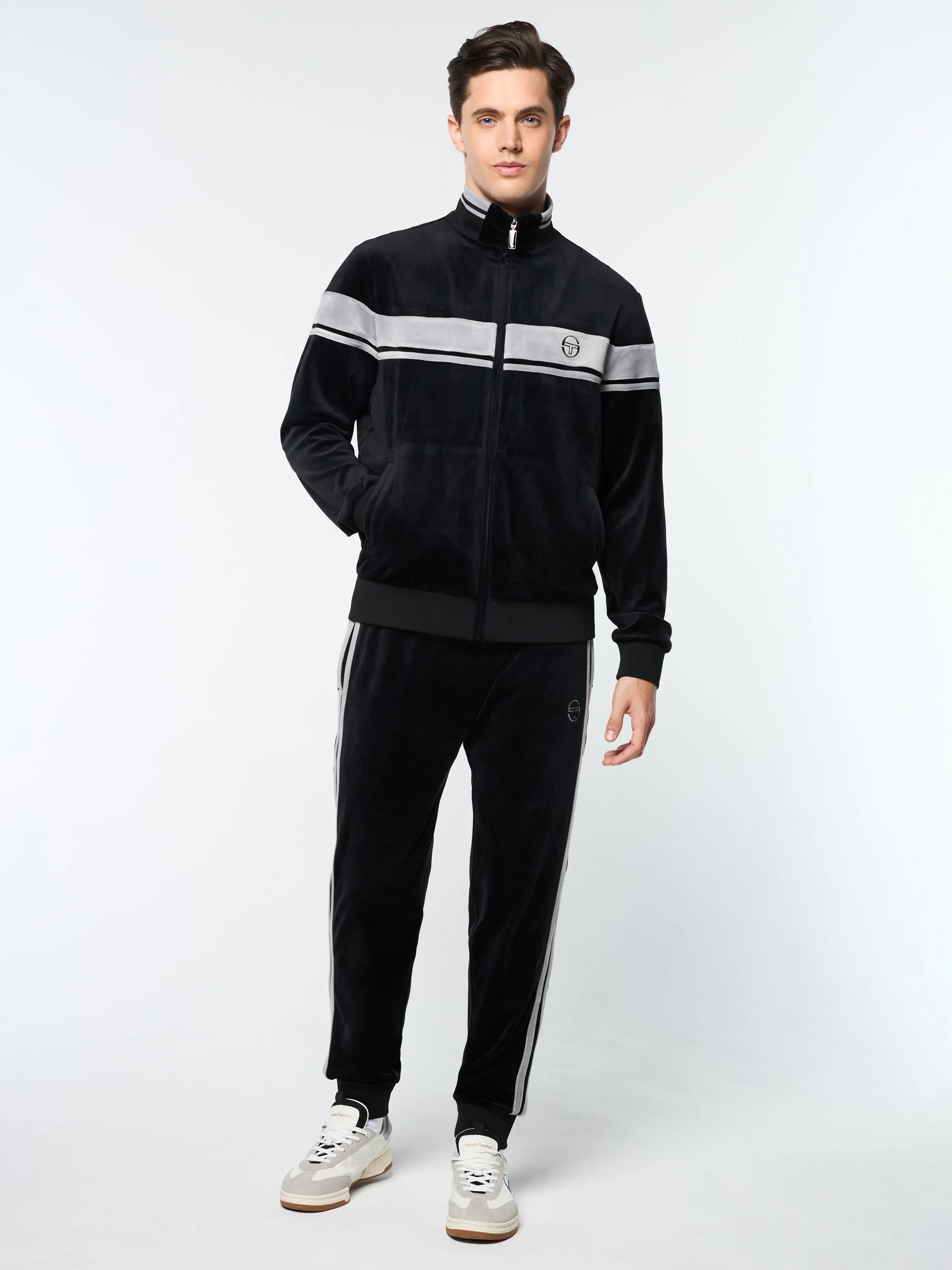 Damarindo Velour Track Jacket- Black Beauty sold by Sergio Tacchini product image thumbnail 2