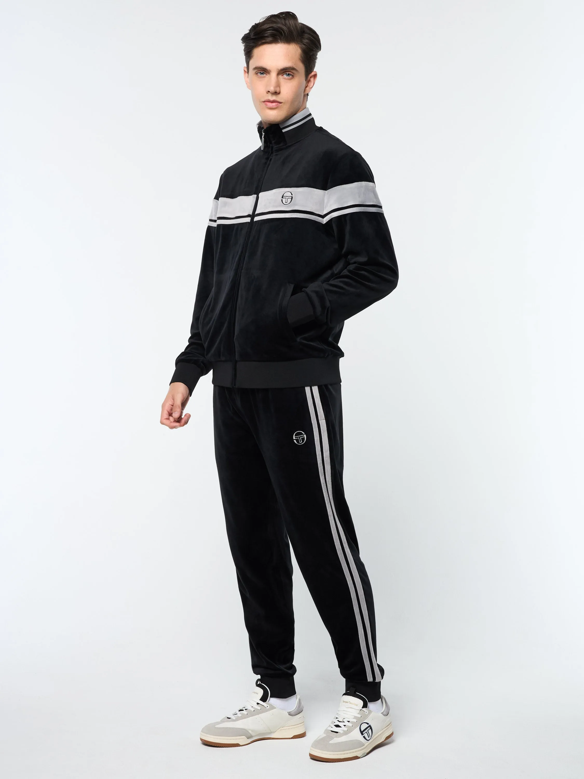 Damarindo Velour Track Jacket- Black Beauty sold by Sergio Tacchini product image thumbnail 4