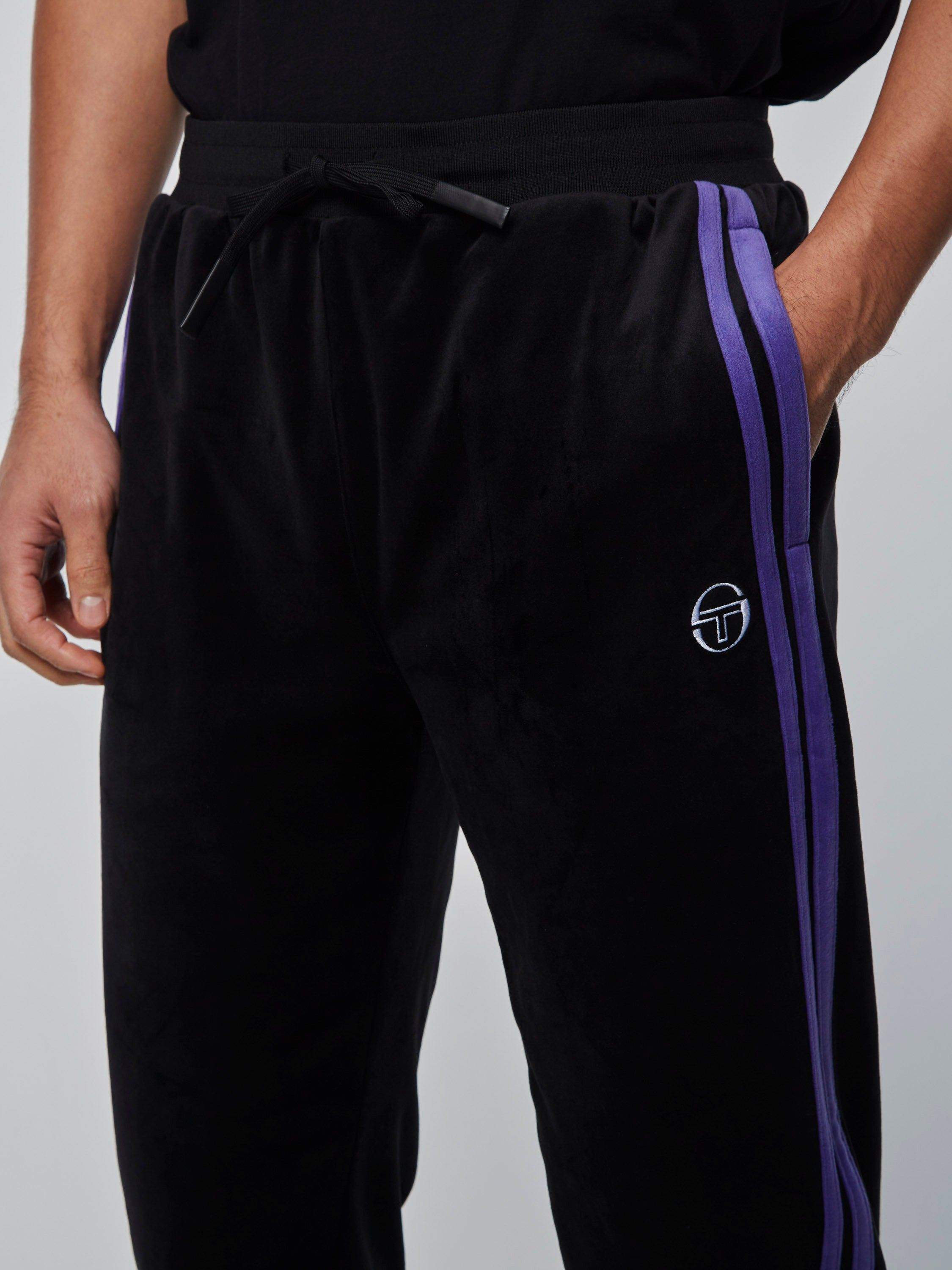 Damarindo Velour Track Pant-Black/ Liberty sold by Sergio Tacchini product image thumbnail 4