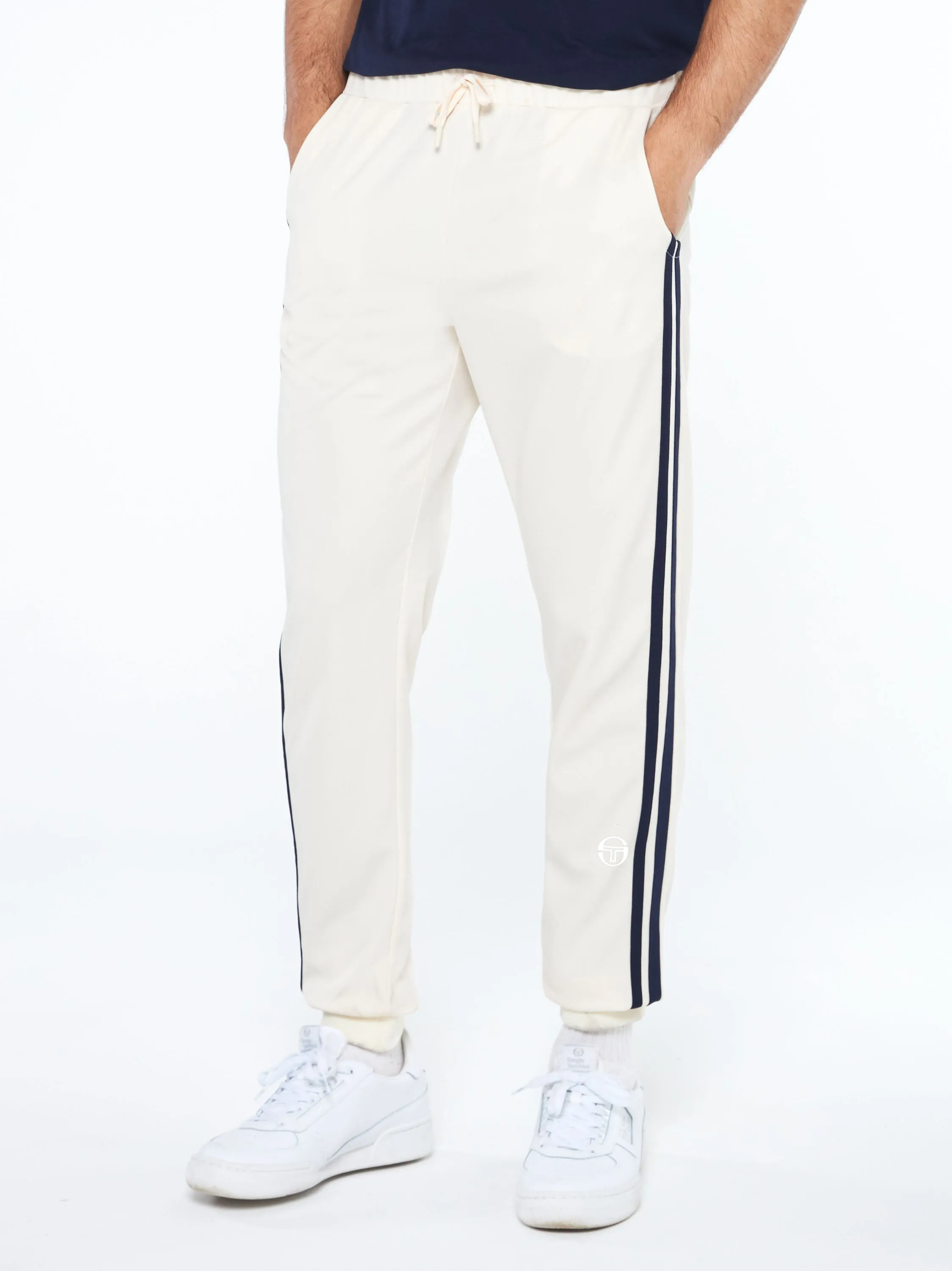 Damarindo Track Pant-Butter Cream/ Maritime Blue sold by Sergio Tacchini
