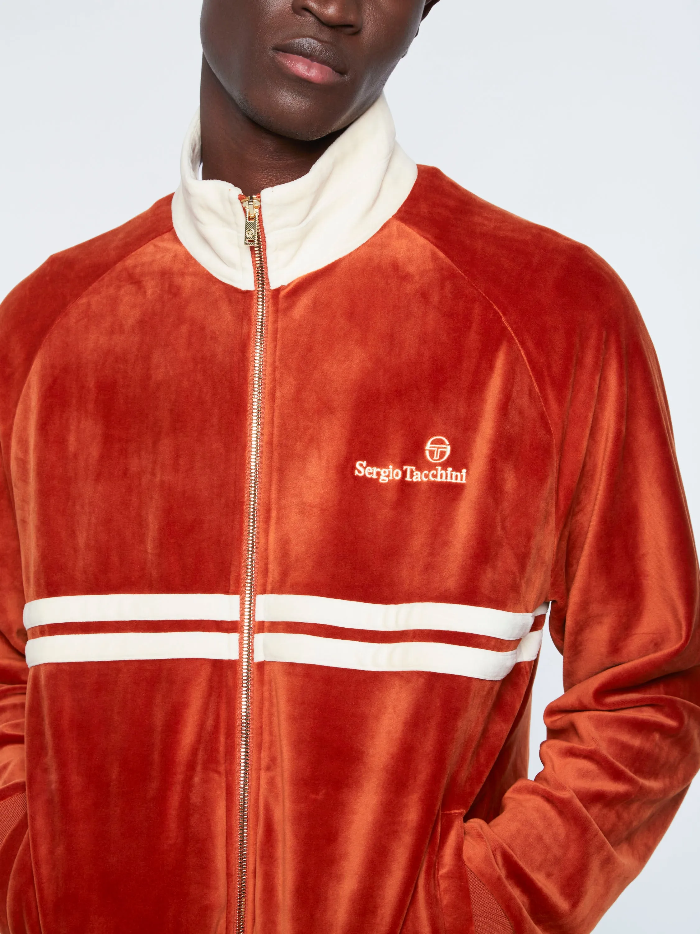 Dallas Velour Track Jacket-Bombay Brown/Brown sold by Sergio Tacchini product image thumbnail 3