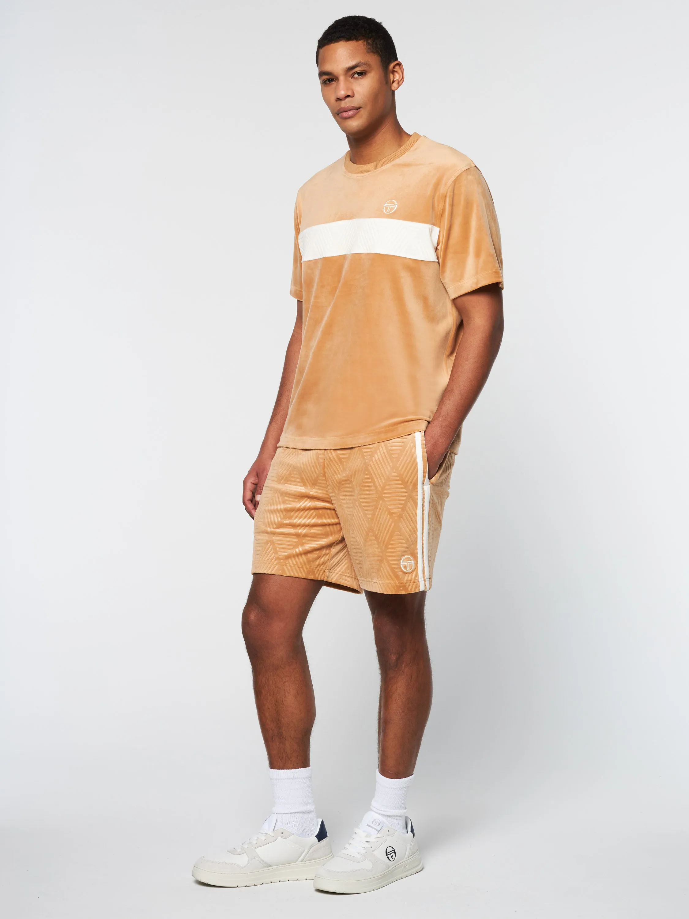 Debossed Damarindo Velour T-Shirt- Meerkat sold by Sergio Tacchini product image thumbnail 3