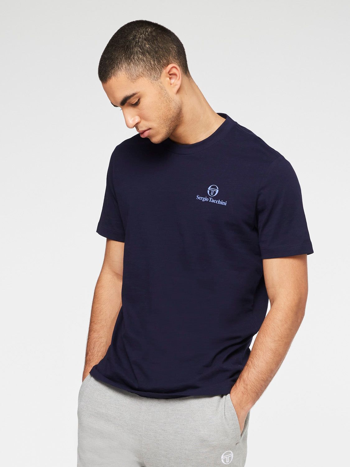 Serif Logo T-Shirt-Maritime Blue sold by Sergio Tacchini