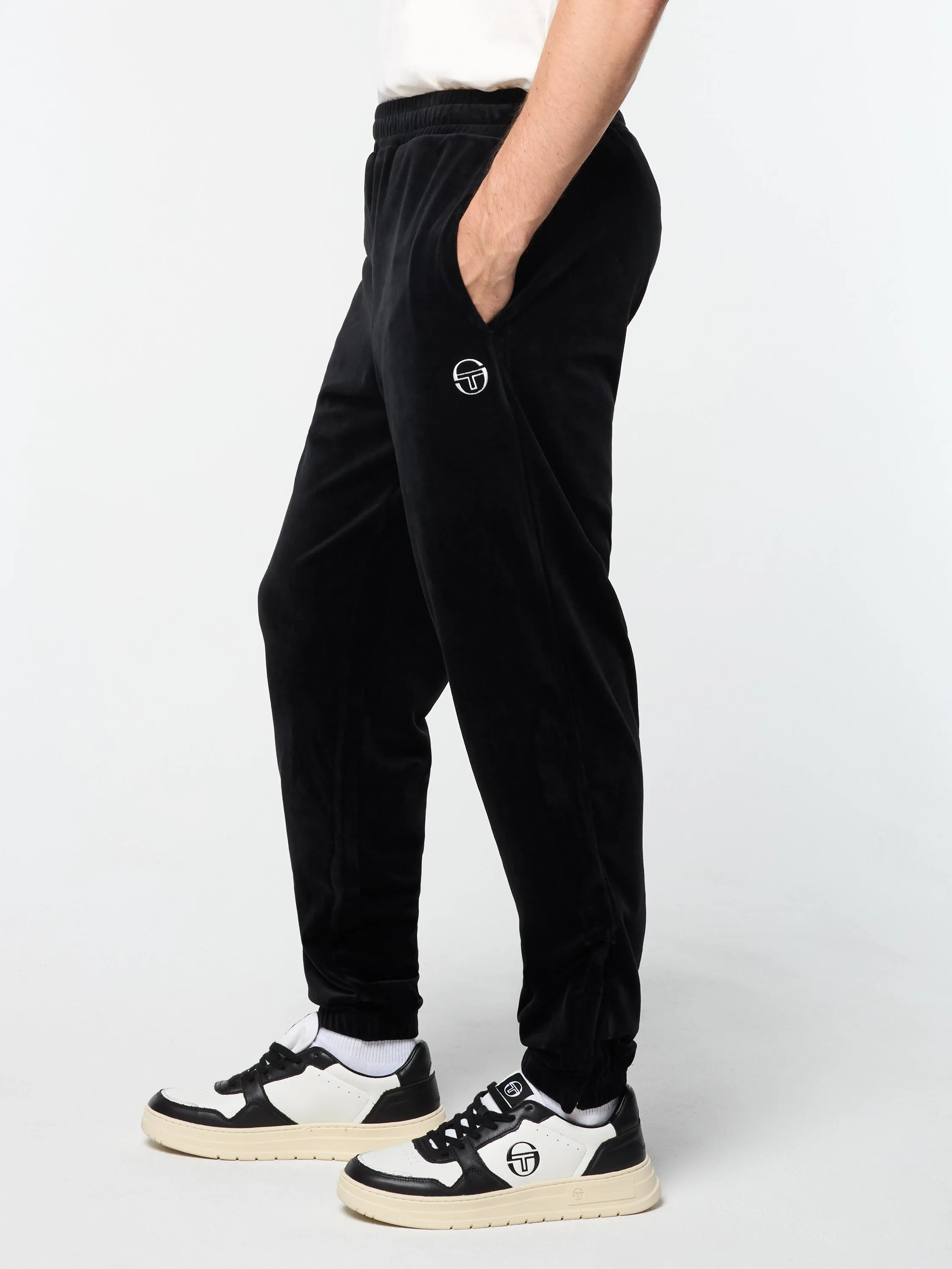 Ostuni Velour Track Pant- Black Beauty sold by Sergio Tacchini product image thumbnail 3