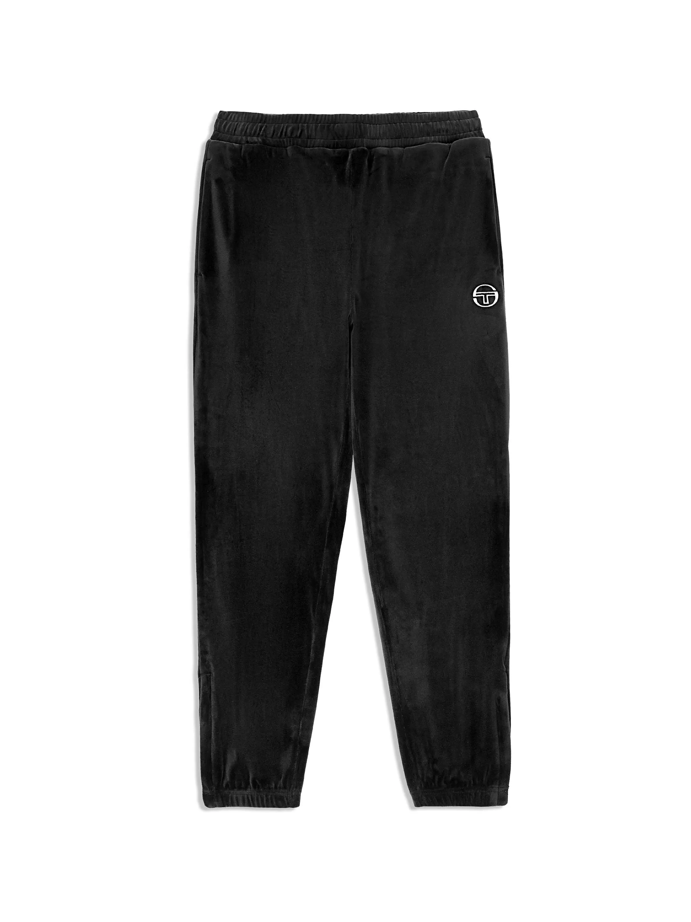 Ostuni Velour Track Pant- Black Beauty sold by Sergio Tacchini