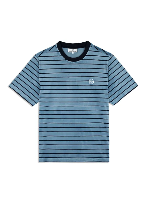 Foggia Velour T-Shirt- Coronet Blue sold by Sergio Tacchini