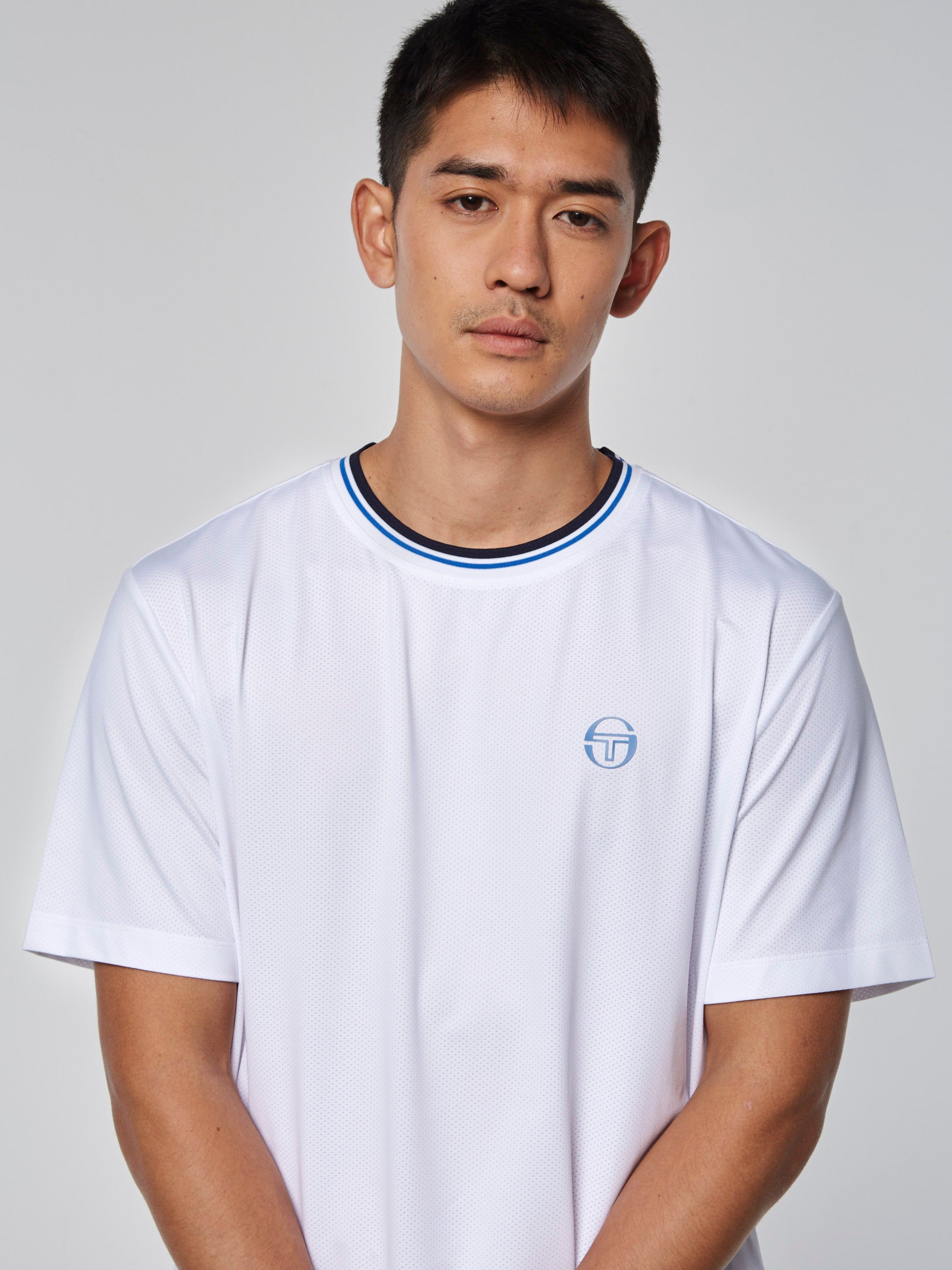 Air T-Shirt- White/ Maritime Blue sold by Sergio Tacchini product image thumbnail 4