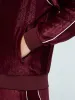 Debossed Velour Track Jacket-Grape Wine sold by Sergio Tacchini