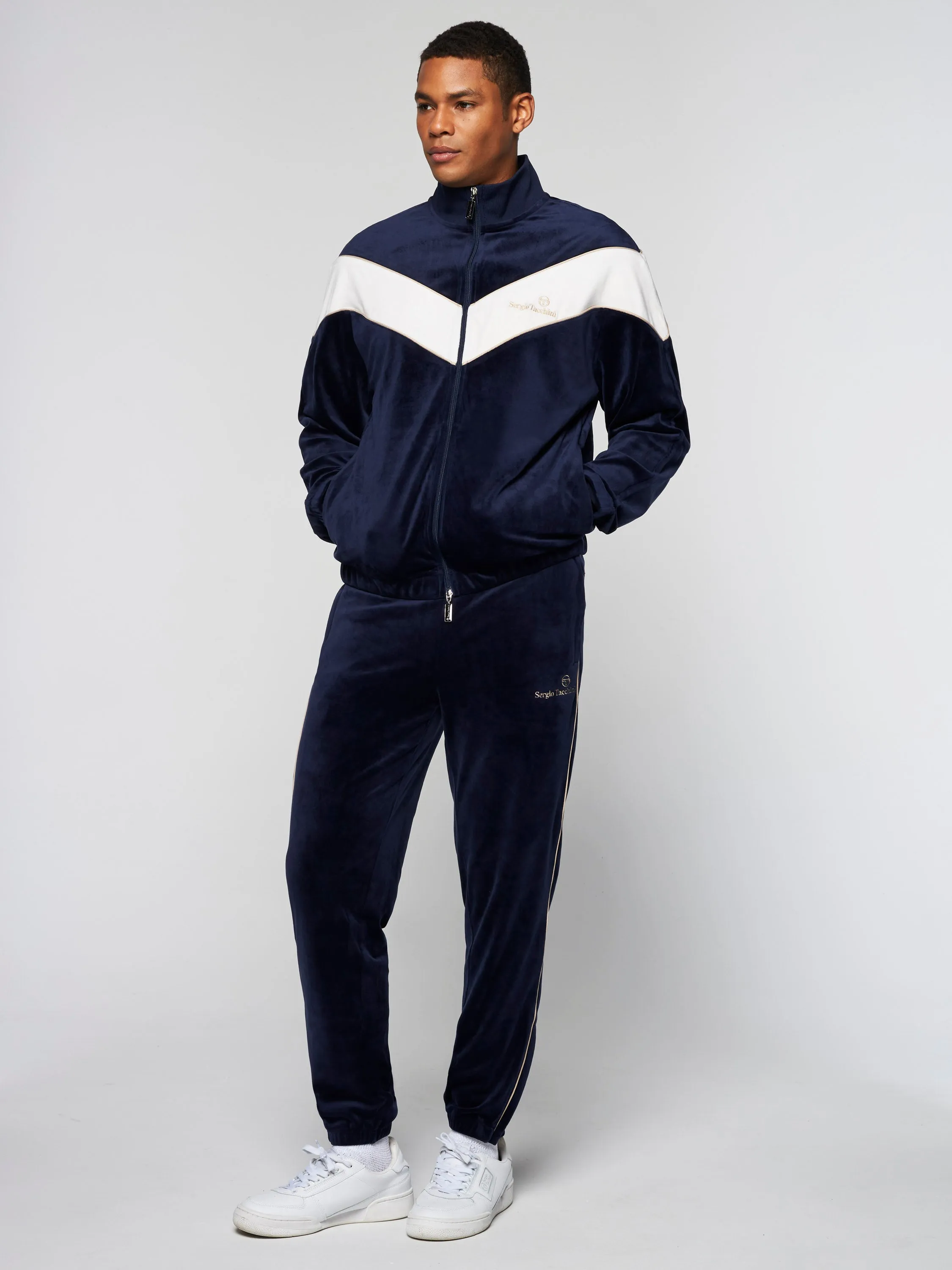 Gallone Velour Track Jacket- Maritime Blue sold by Sergio Tacchini product image thumbnail 3