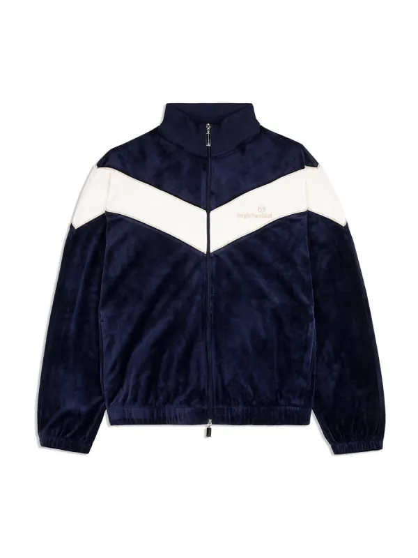 Gallone Velour Track Jacket- Maritime Blue made by Sergio Tacchini