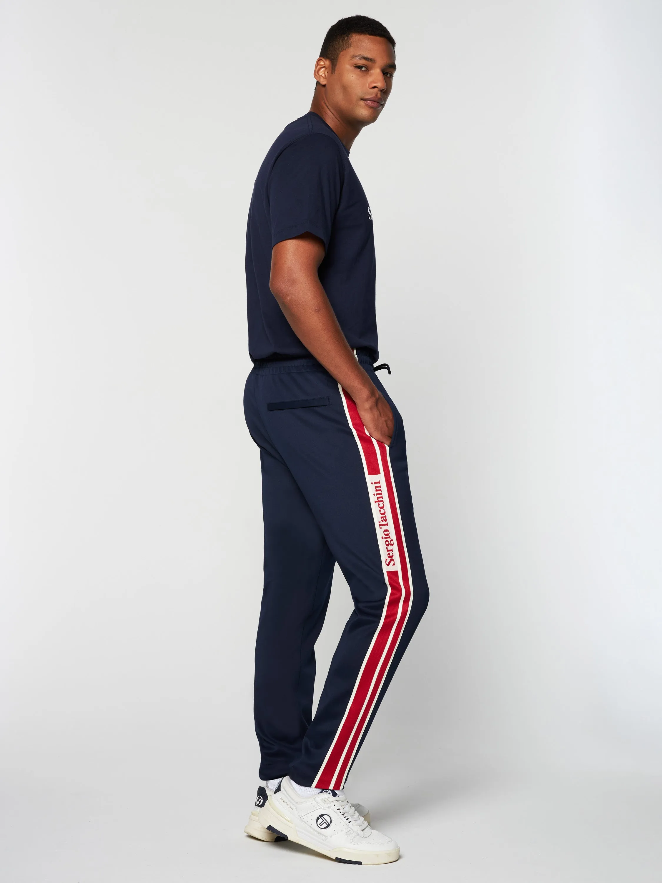 Gromo Tape Track Pant- Maritime Blue sold by Sergio Tacchini product image thumbnail 4