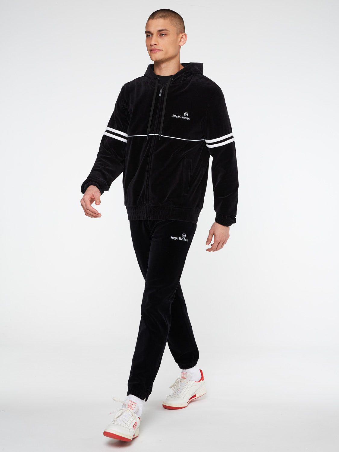 Scopeto Full-Zip Velour Hoodie-Black sold by Sergio Tacchini product image thumbnail 3