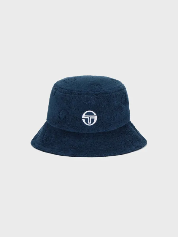Monogram Terry Bucket Hat- Maritime Blue sold by Sergio Tacchini