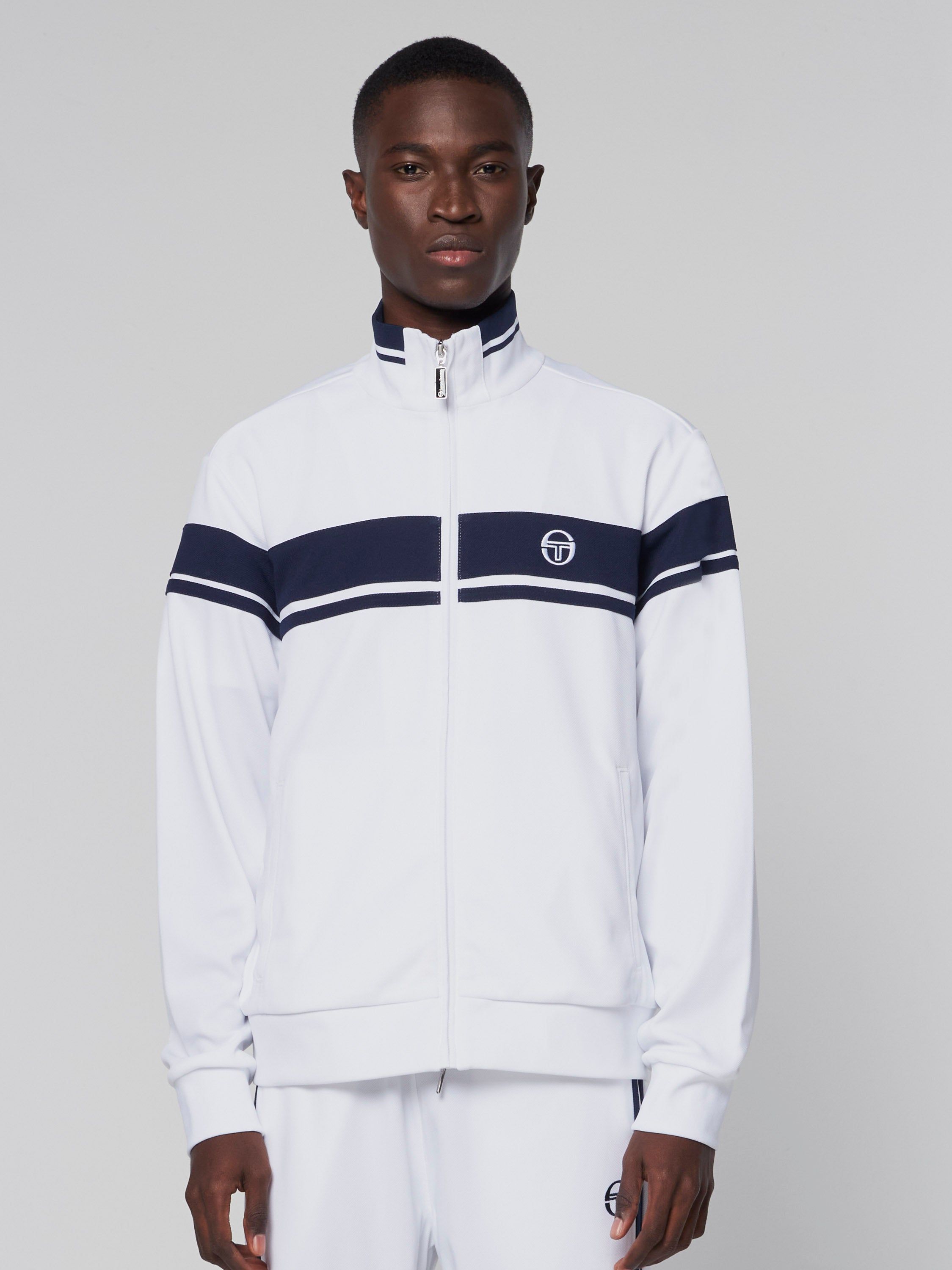Damarindo Track Jacket- White/ Navy sold by Sergio Tacchini