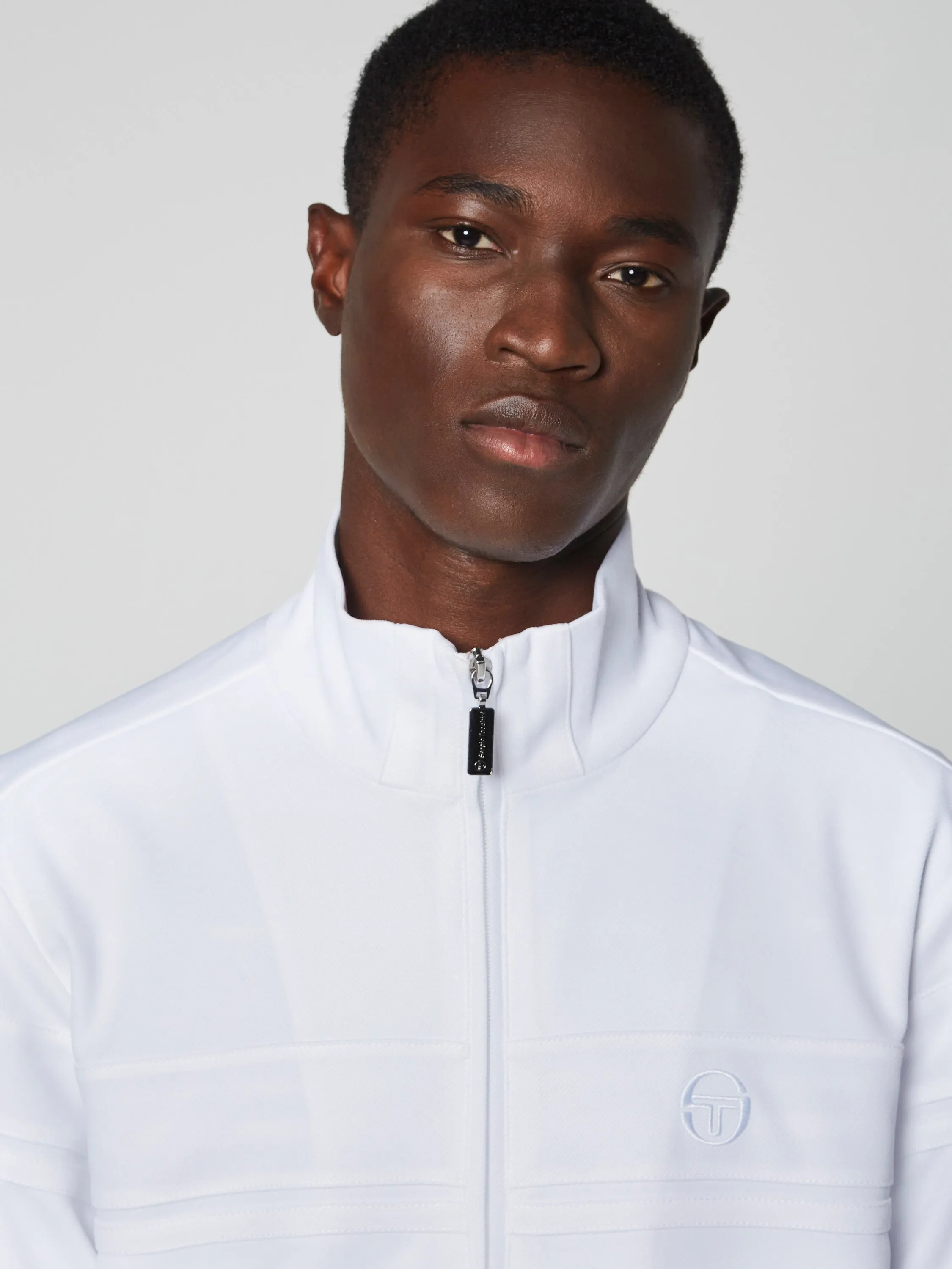 Damarindo Track Jacket- White/ White sold by Sergio Tacchini product image thumbnail 4